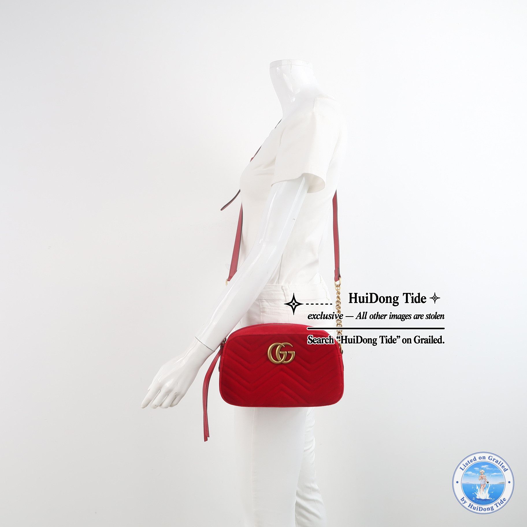 Gucci Gucci GG Marmont Velvet Camera Bag Size ONE SIZE - 2 Thumbnail