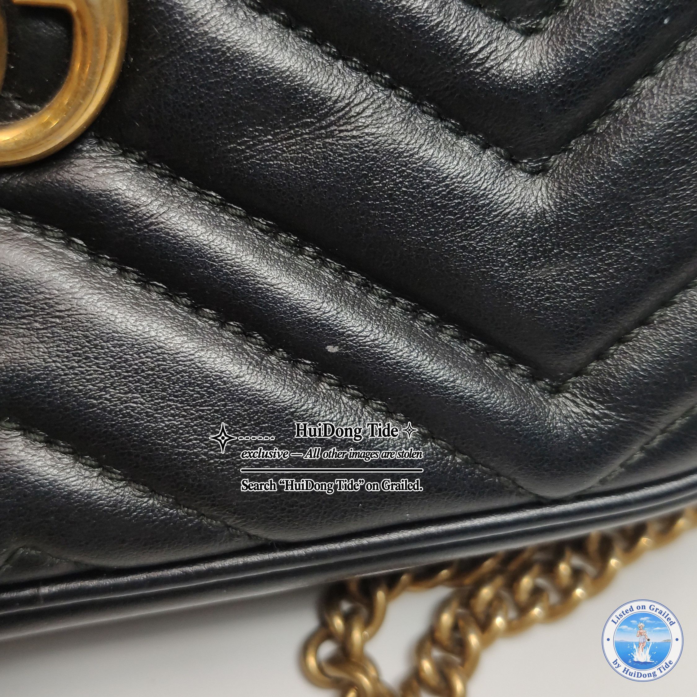 Gucci Gucci GG Marmont V-Quilted Leather Shoulder Bag ONE SIZE Size ONE SIZE - 16 Thumbnail