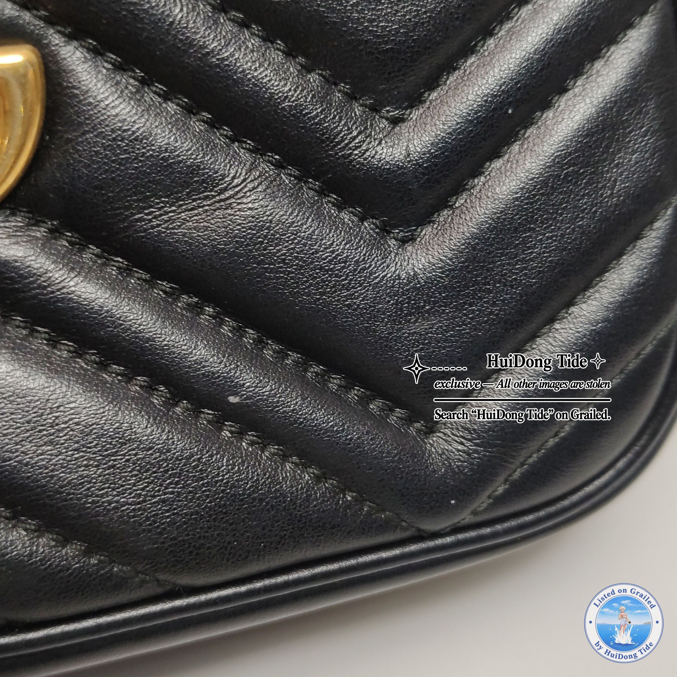 Gucci Gucci GG Marmont V-Quilted Leather Shoulder Bag ONE SIZE Size ONE SIZE - 11 Thumbnail