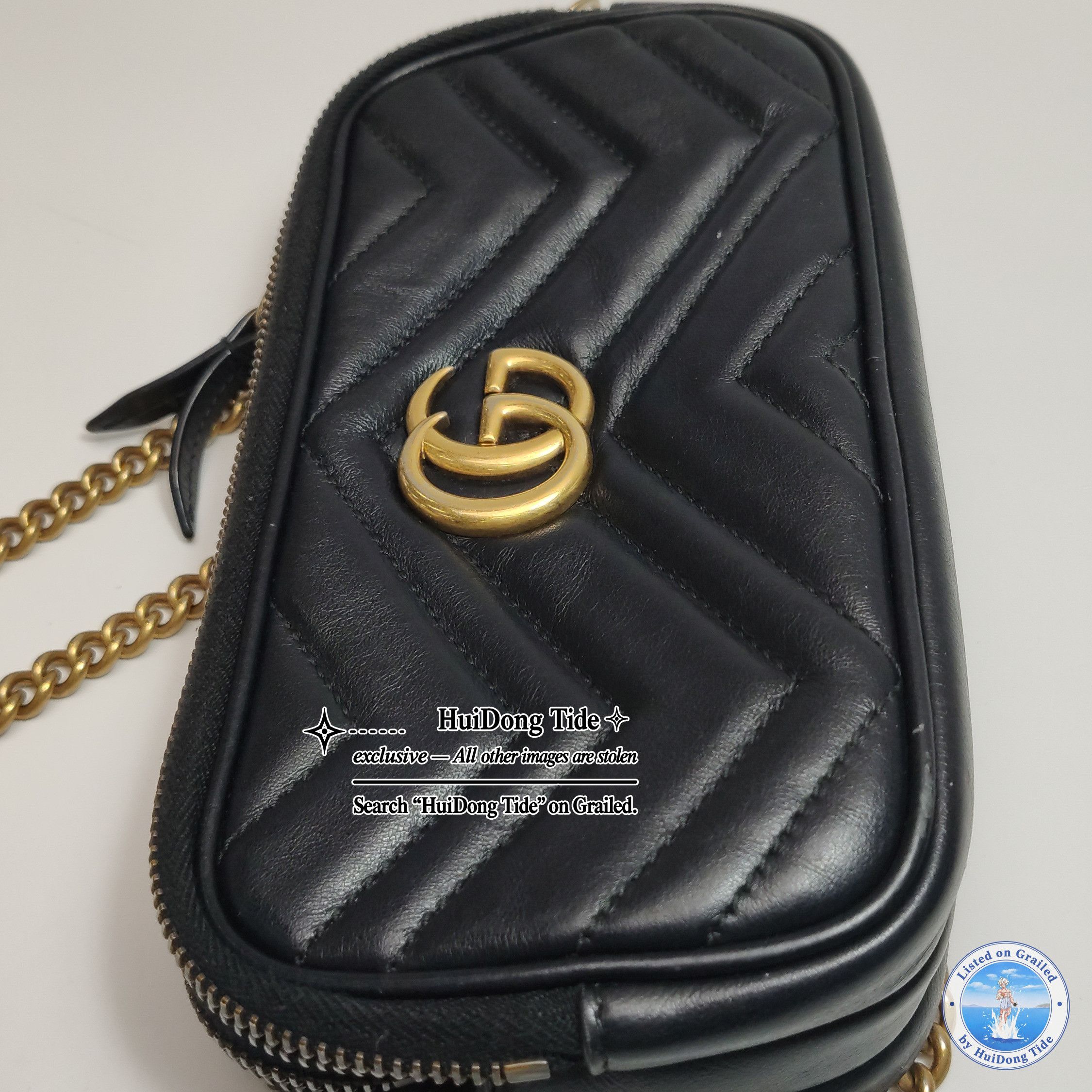 Gucci Gucci GG Marmont V-Quilted Leather Shoulder Bag ONE SIZE Size ONE SIZE - 19 Thumbnail