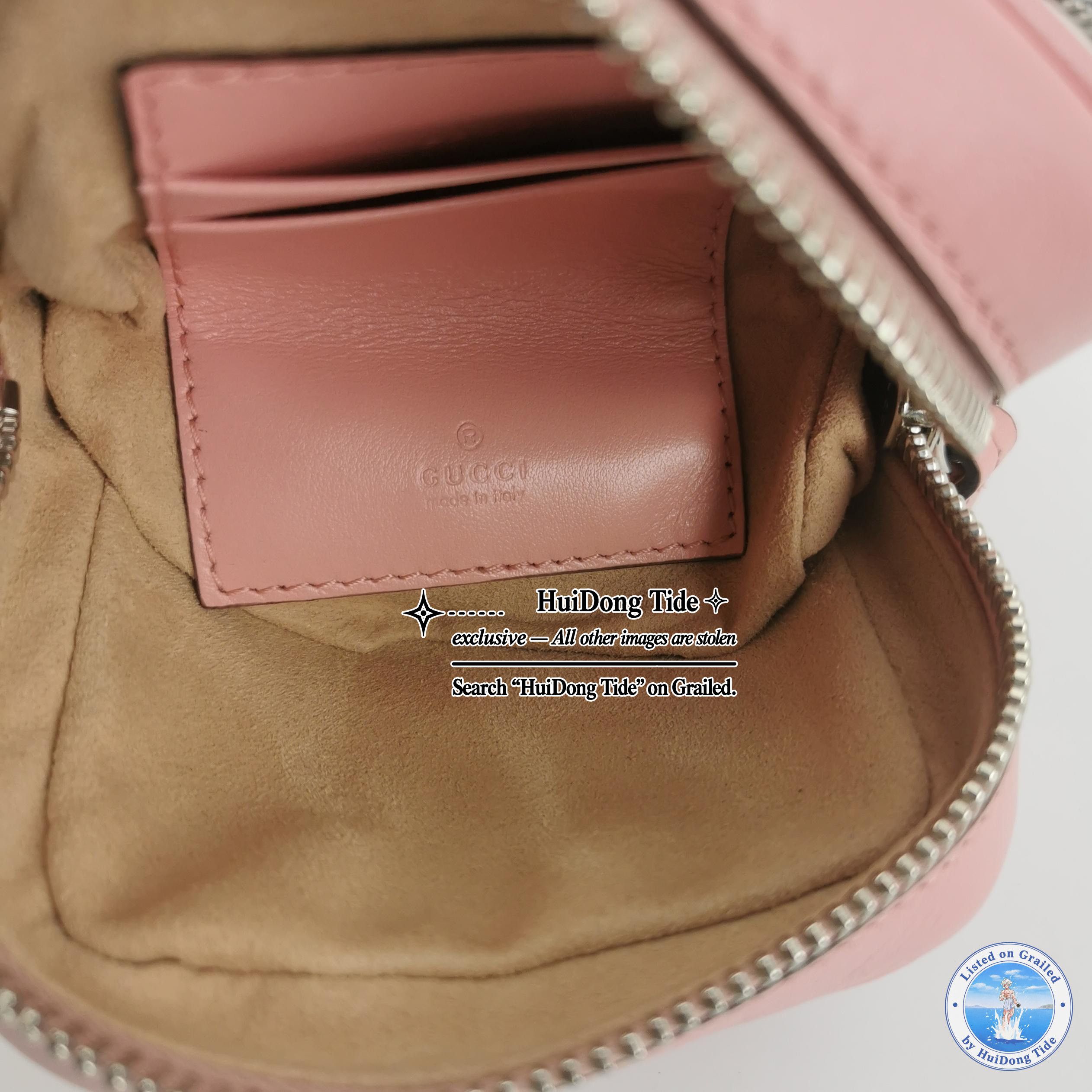 Gucci Gucci GG Marmont Pink Leather Shoulder Bag Size ONE SIZE - 8 Thumbnail
