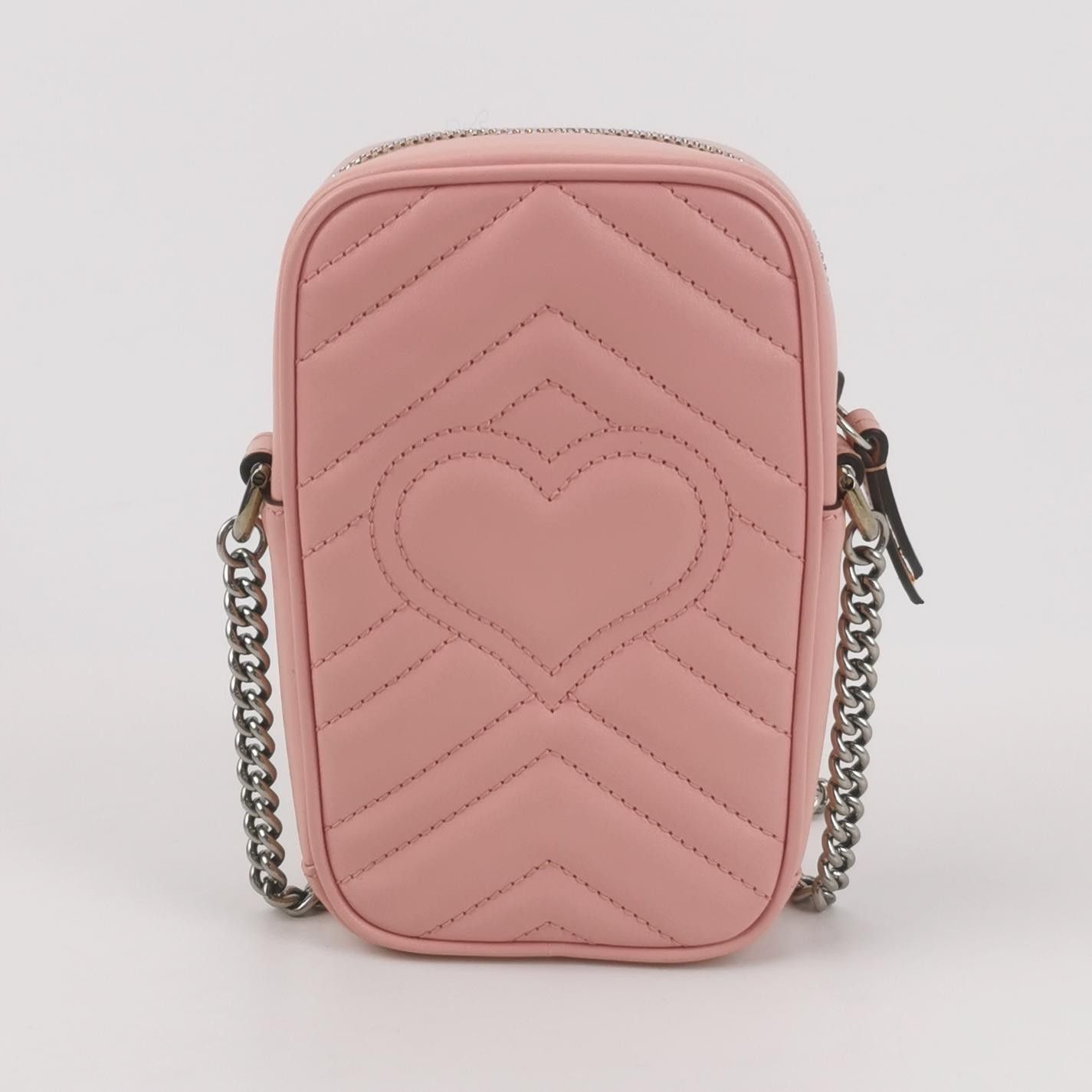 Gucci Gucci GG Marmont Pink Leather Shoulder Bag Size ONE SIZE - 5 Thumbnail