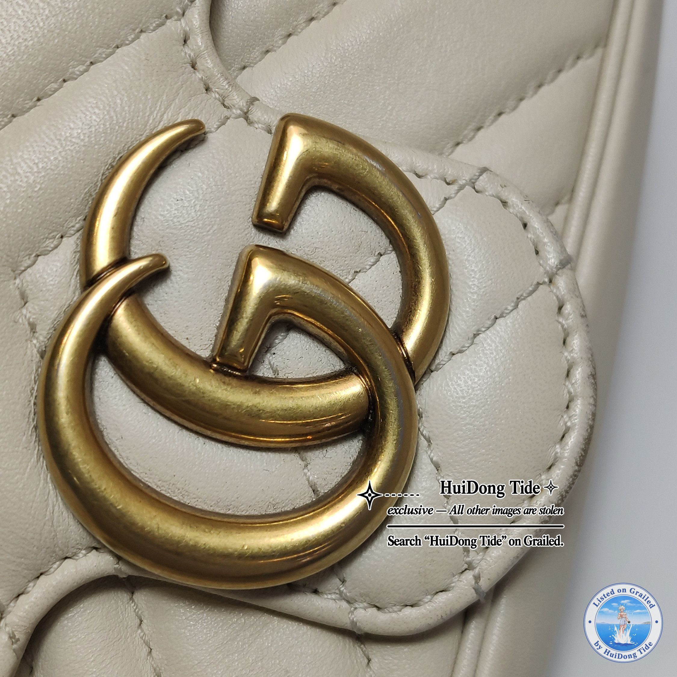 Gucci Gucci GG Marmont Mini V-Quilted Leather Shoulder Bag Size ONE SIZE - 13 Thumbnail
