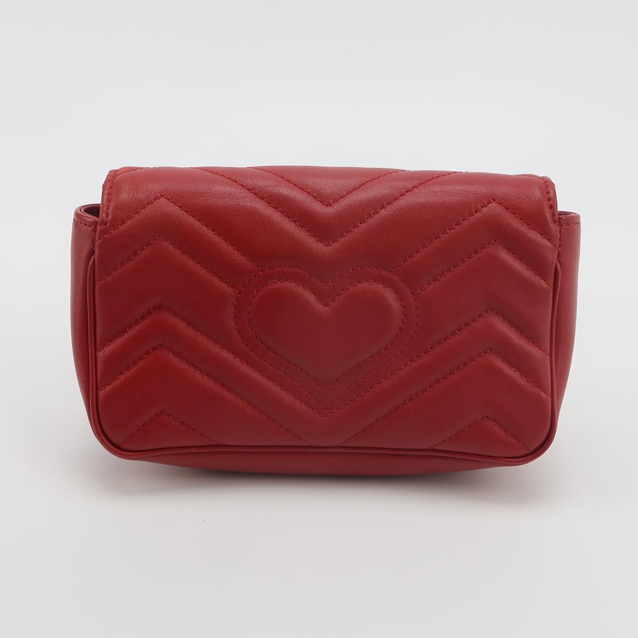 Gucci Gucci GG Marmont Red Quilted Leather Shoulder Bag Size ONE SIZE - 5 Thumbnail