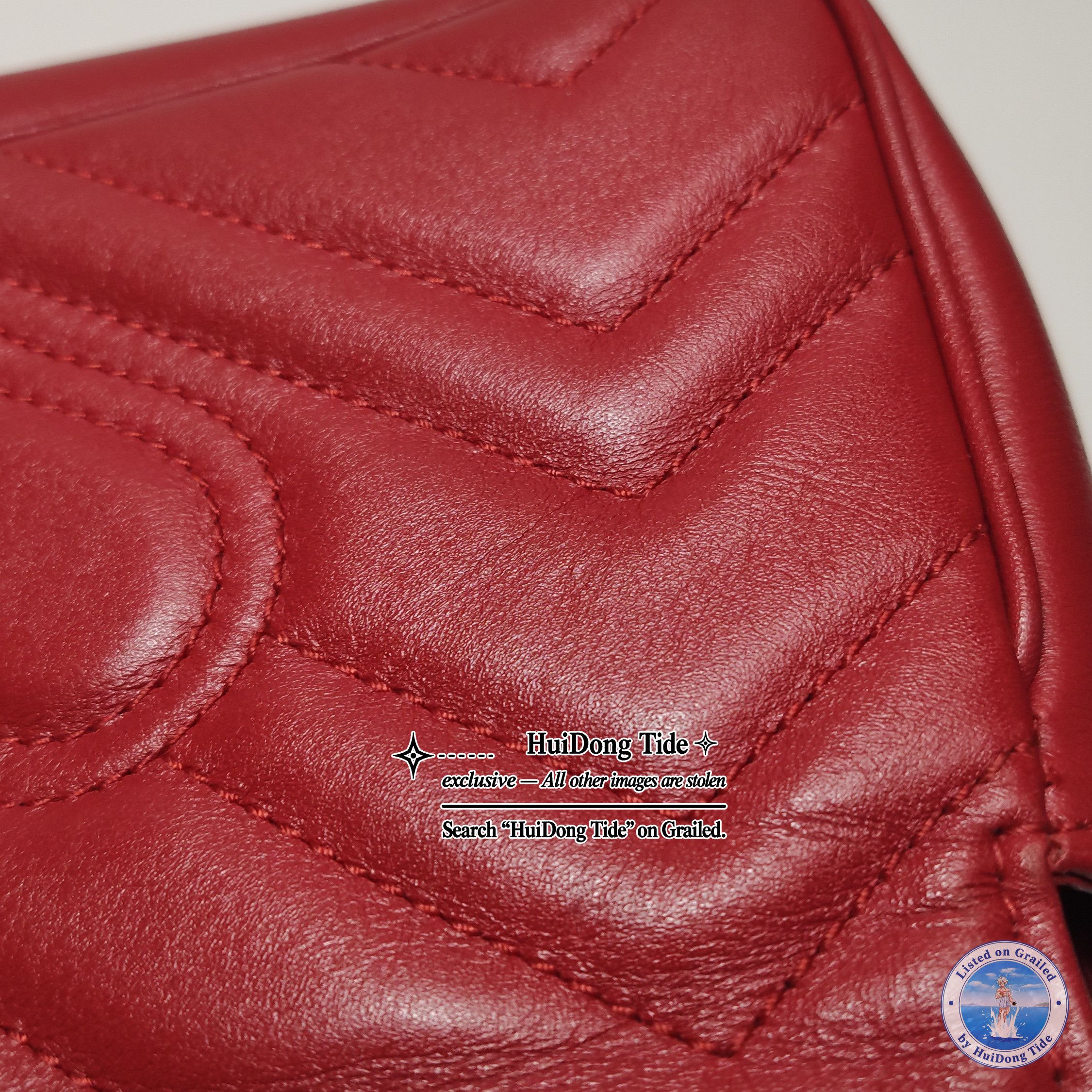 Gucci Gucci GG Marmont Red Quilted Leather Shoulder Bag Size ONE SIZE - 18 Thumbnail