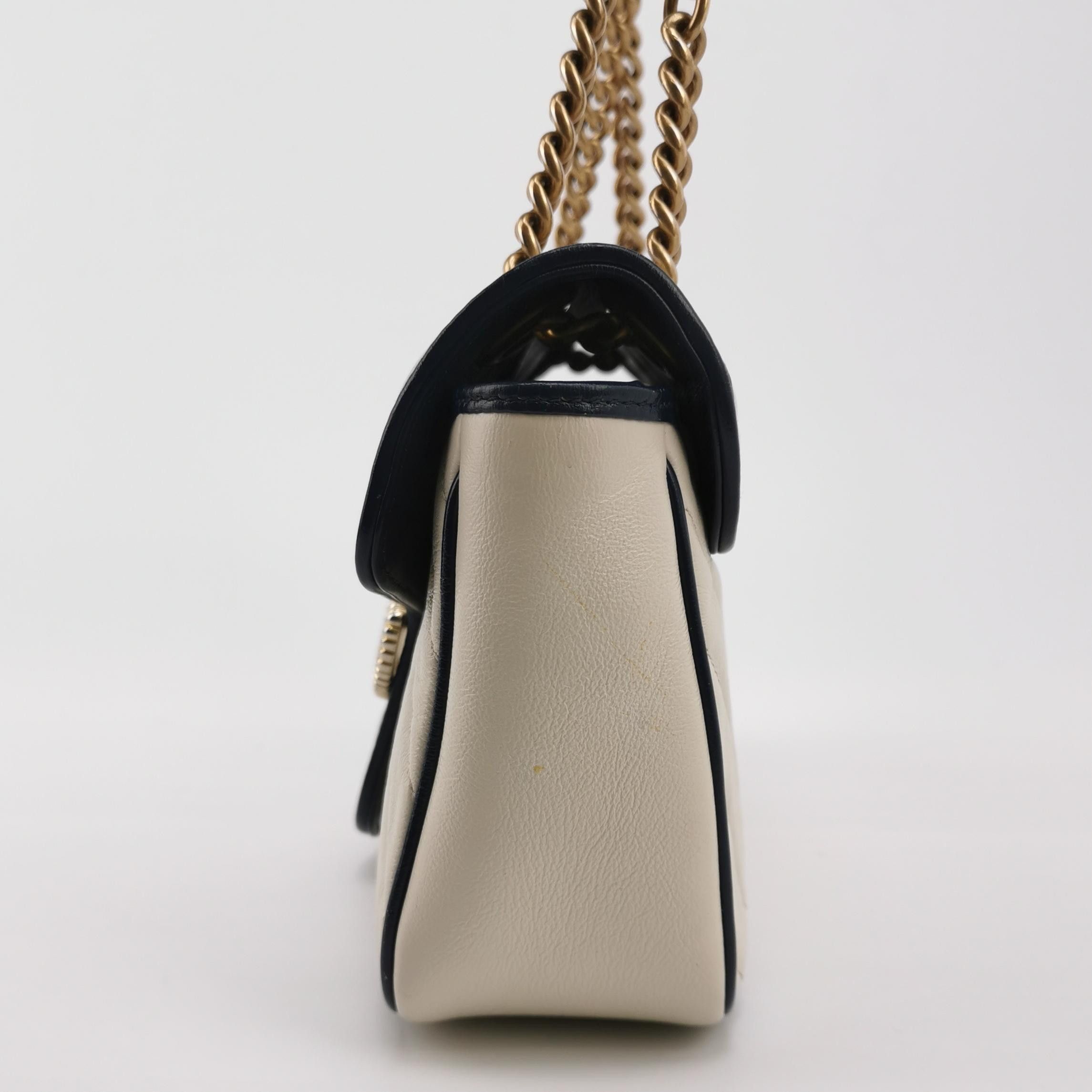 Gucci Gucci GG Marmont Two-Tone Leather Shoulder Bag One Size Size ONE SIZE - 3 Thumbnail