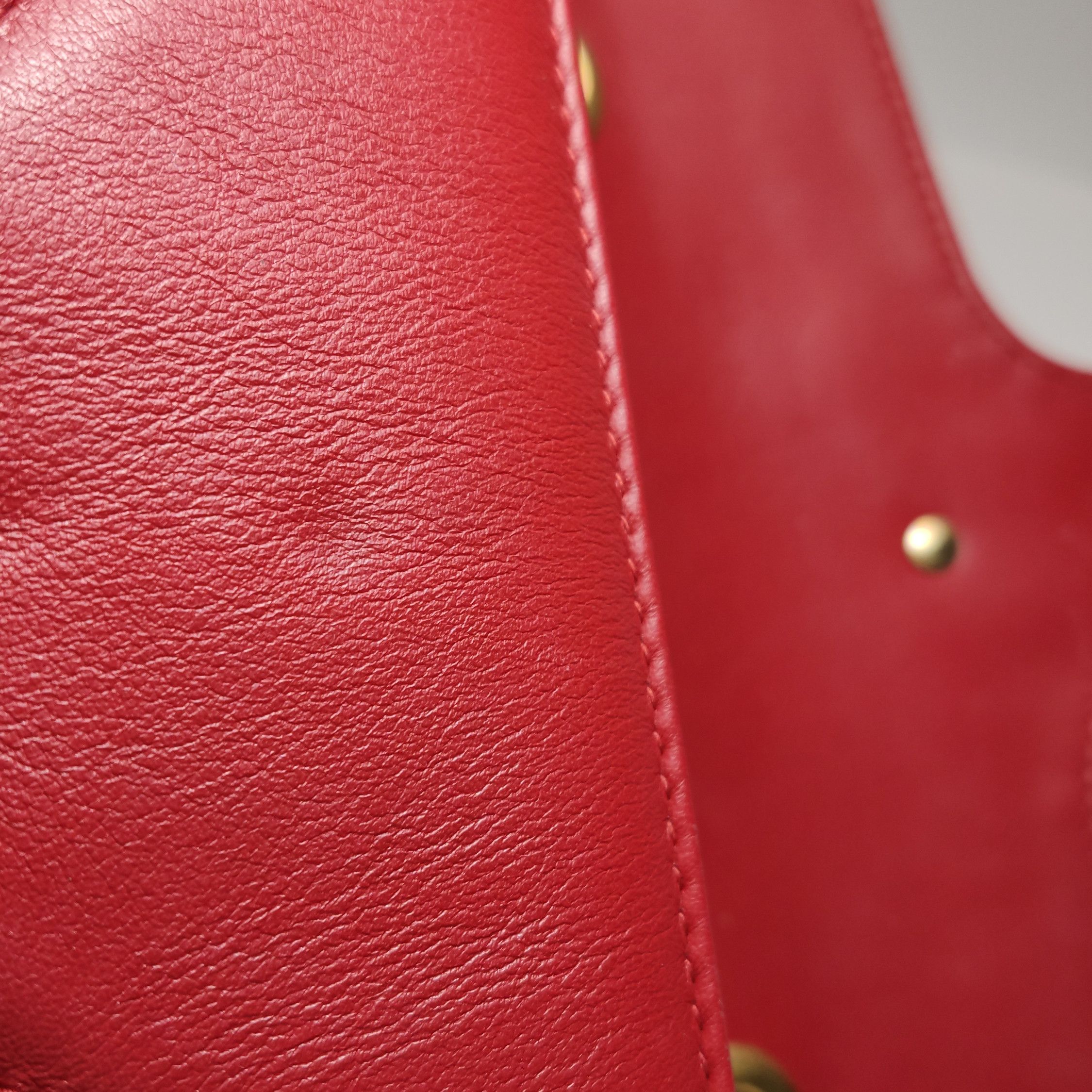 Gucci Gucci GG Marmont Red Leather Shoulder Bag Size ONE SIZE - 15 Thumbnail