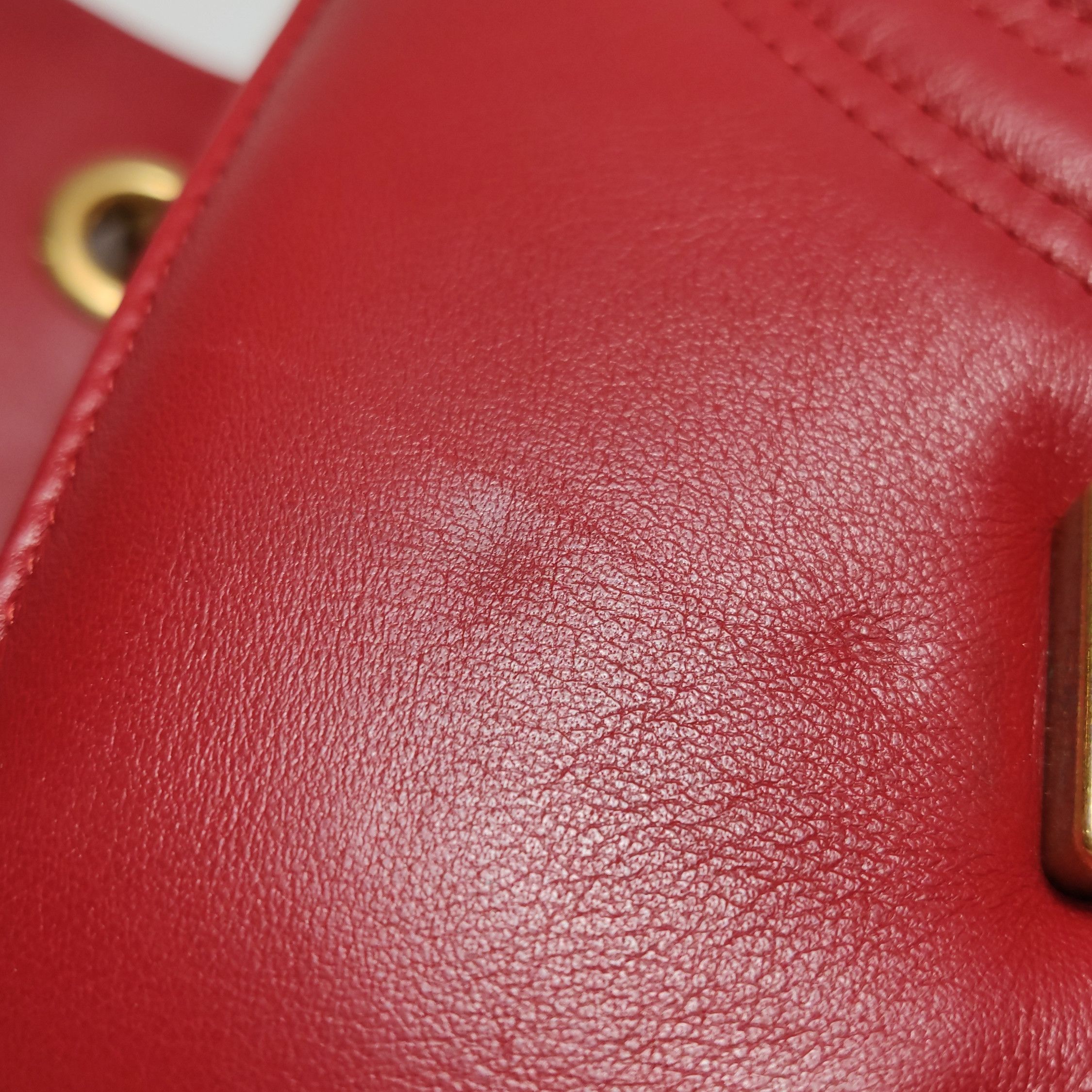 Gucci Gucci GG Marmont Red Leather Shoulder Bag Size ONE SIZE - 10 Thumbnail