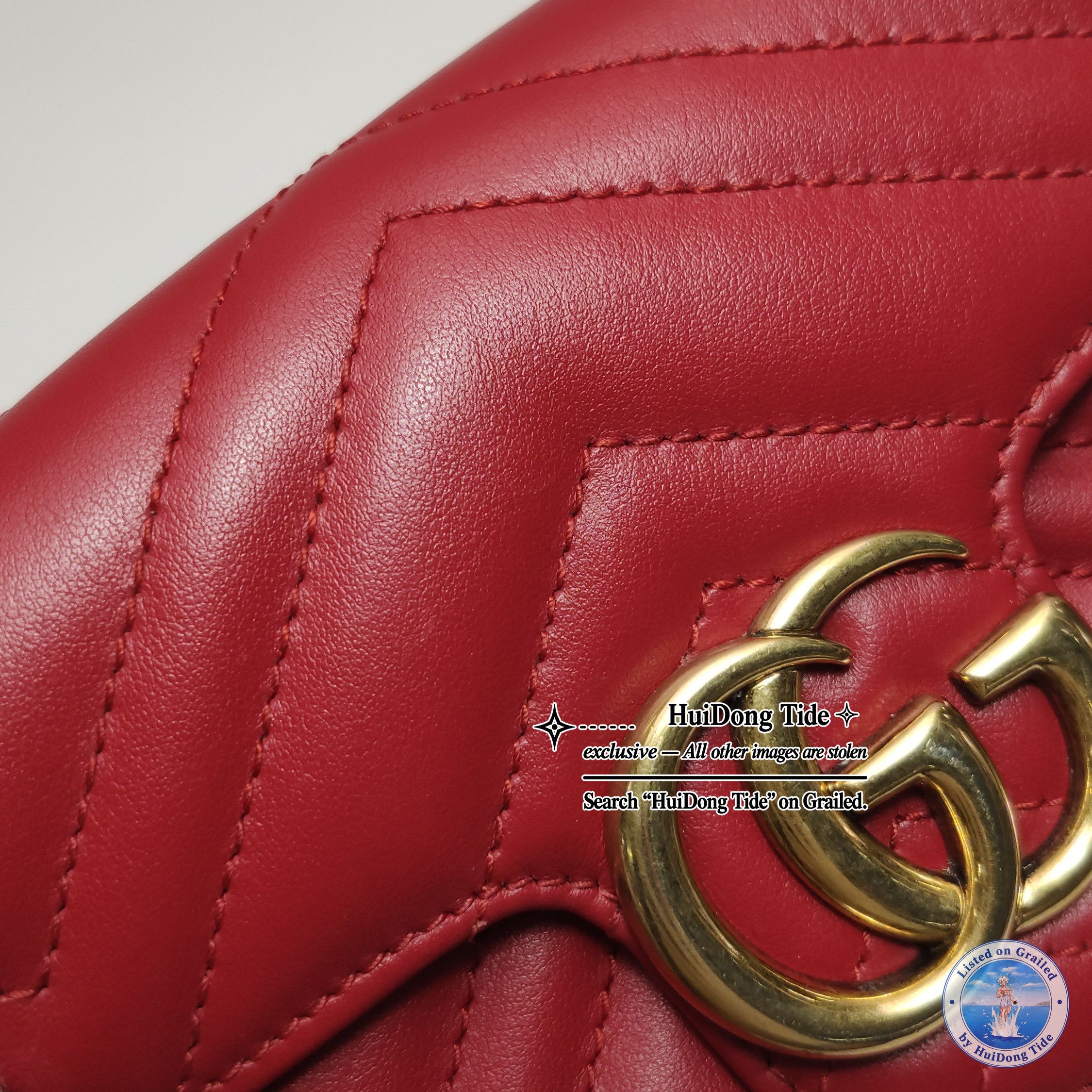 Gucci Gucci GG Marmont Red Leather Mini Bag ONE SIZE Size ONE SIZE - 20 Thumbnail
