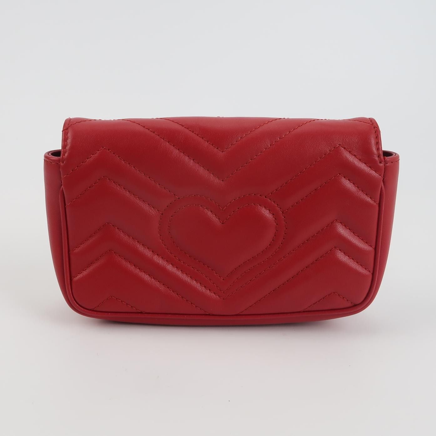 Gucci Gucci GG Marmont Red Leather Mini Bag ONE SIZE Size ONE SIZE - 5 Thumbnail