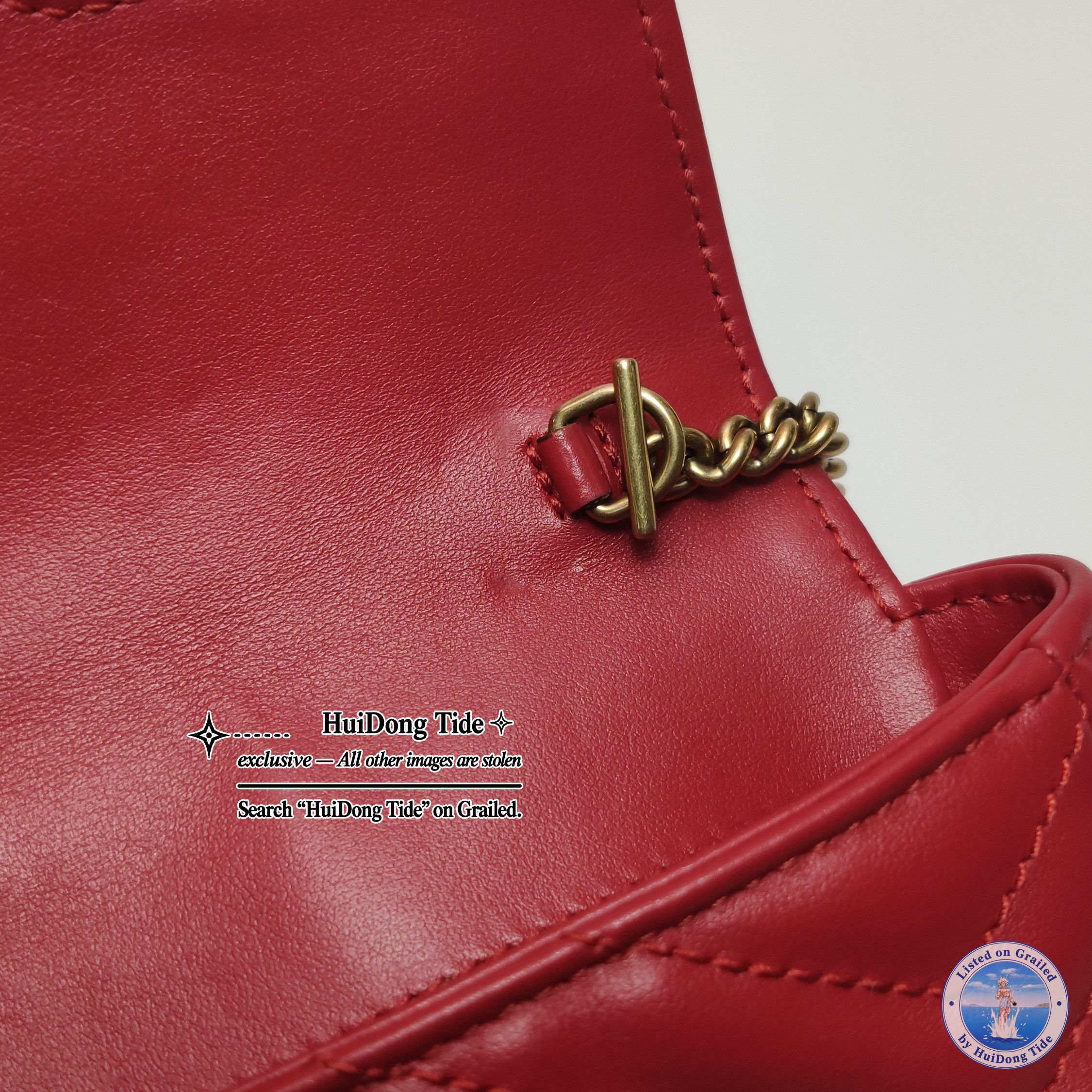 Gucci Gucci GG Marmont Red Leather Mini Bag ONE SIZE Size ONE SIZE - 10 Thumbnail