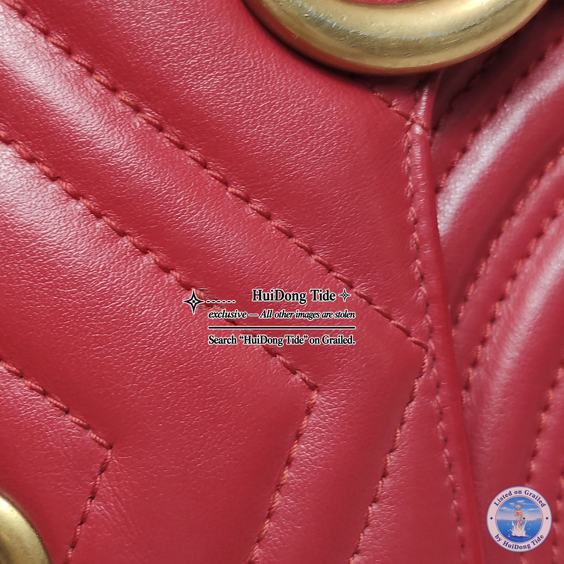 Gucci Gucci GG Marmont Red Leather Shoulder Bag ONE SIZE Size ONE SIZE - 19 Thumbnail