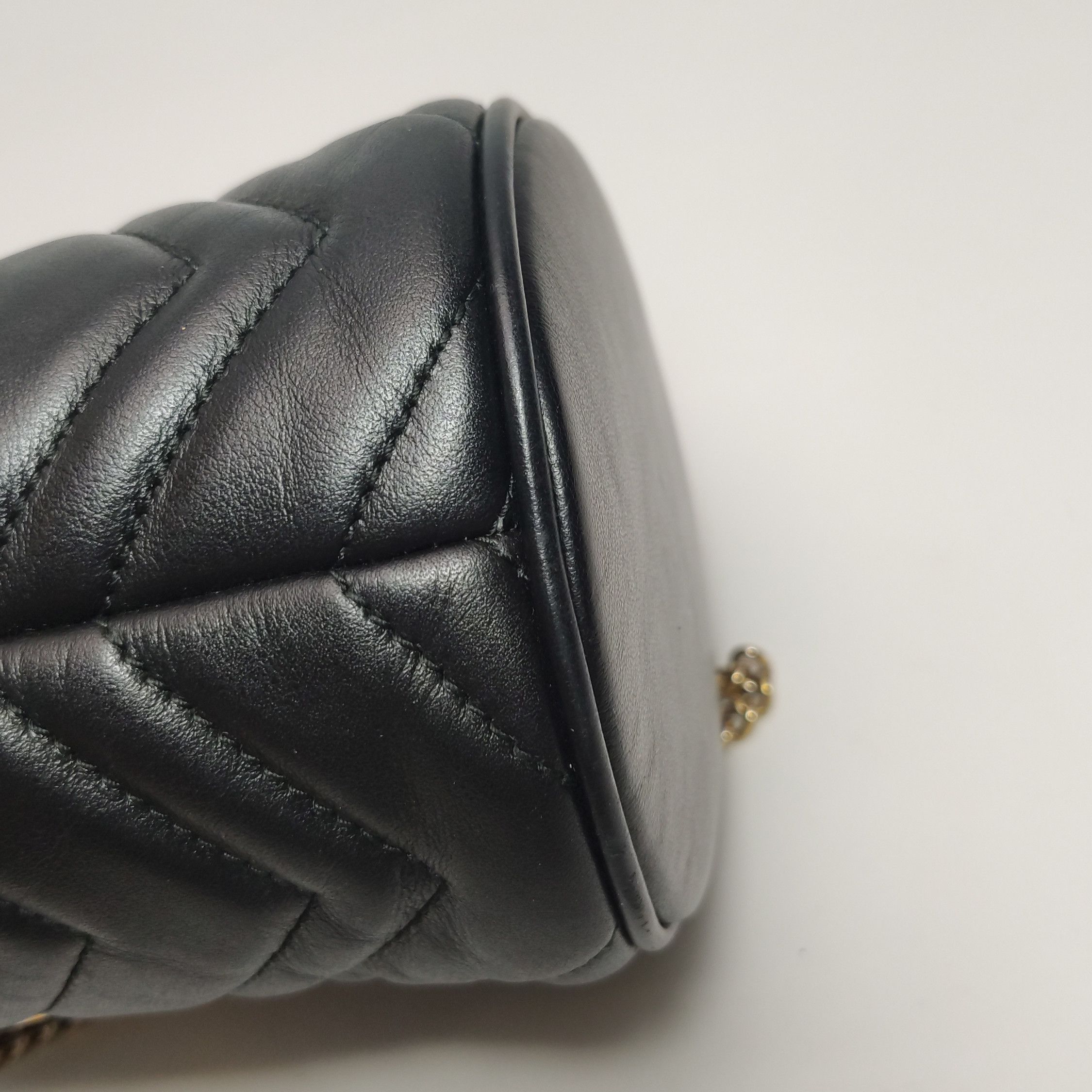 Gucci Gucci GG Marmont Black Leather Bucket Bag One Size Size ONE SIZE - 15 Thumbnail