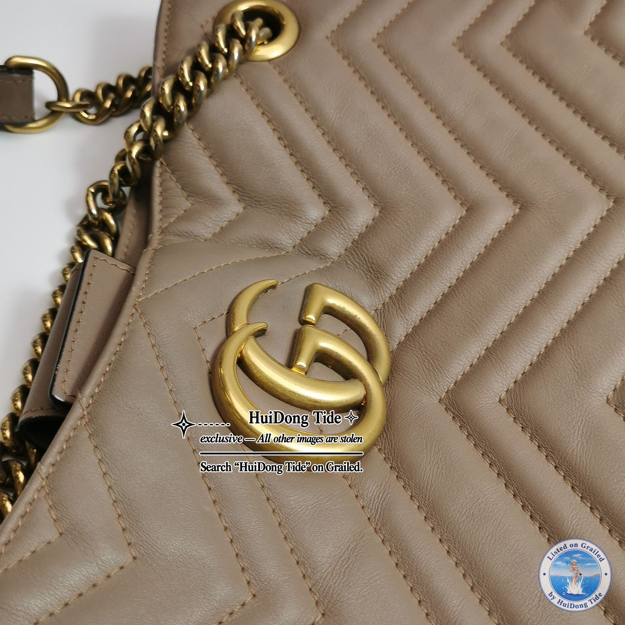 Gucci Gucci GG Marmont Chevron Leather Shoulder Bag Size ONE SIZE - 13 Thumbnail