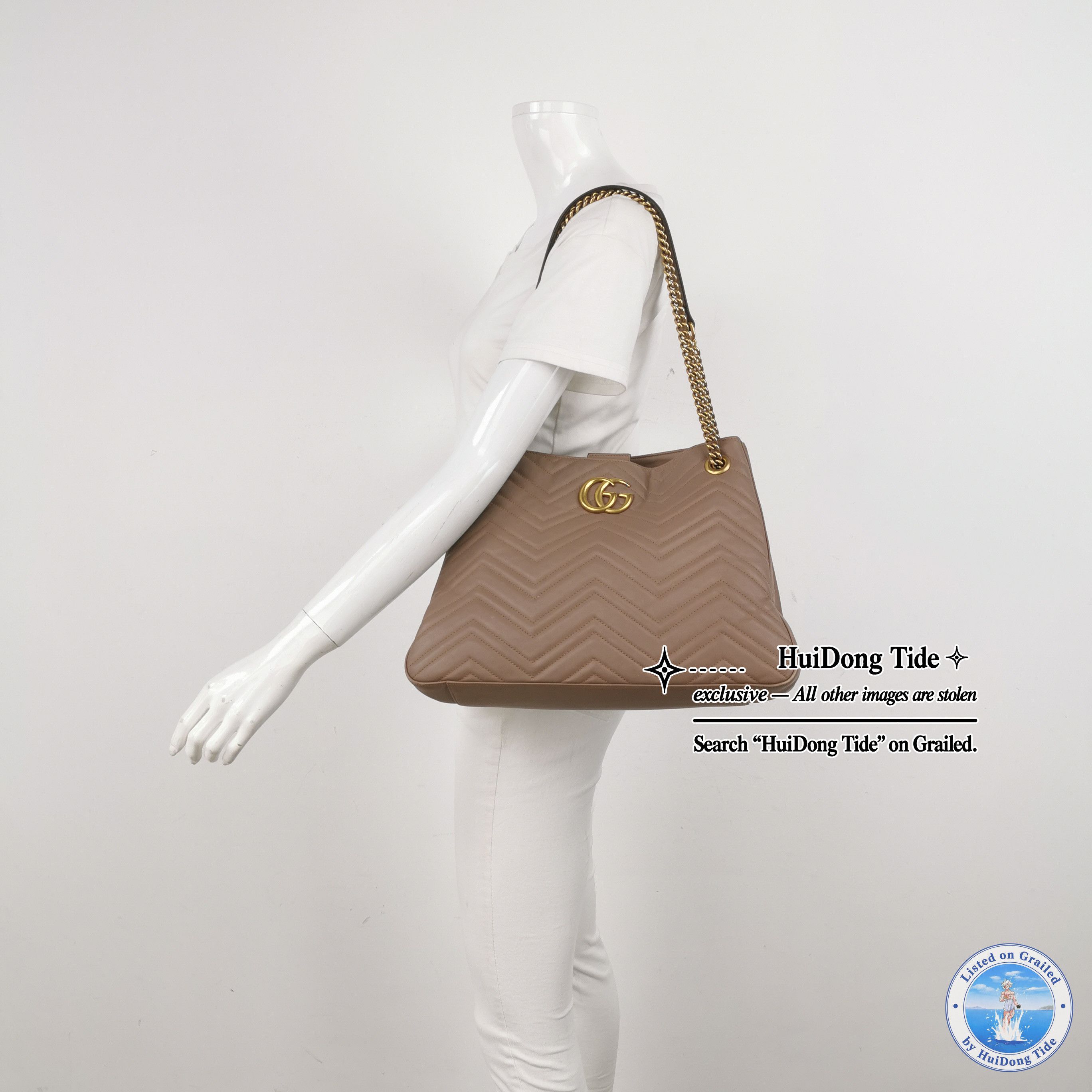 Gucci Gucci GG Marmont Chevron Leather Shoulder Bag Size ONE SIZE - 2 Thumbnail