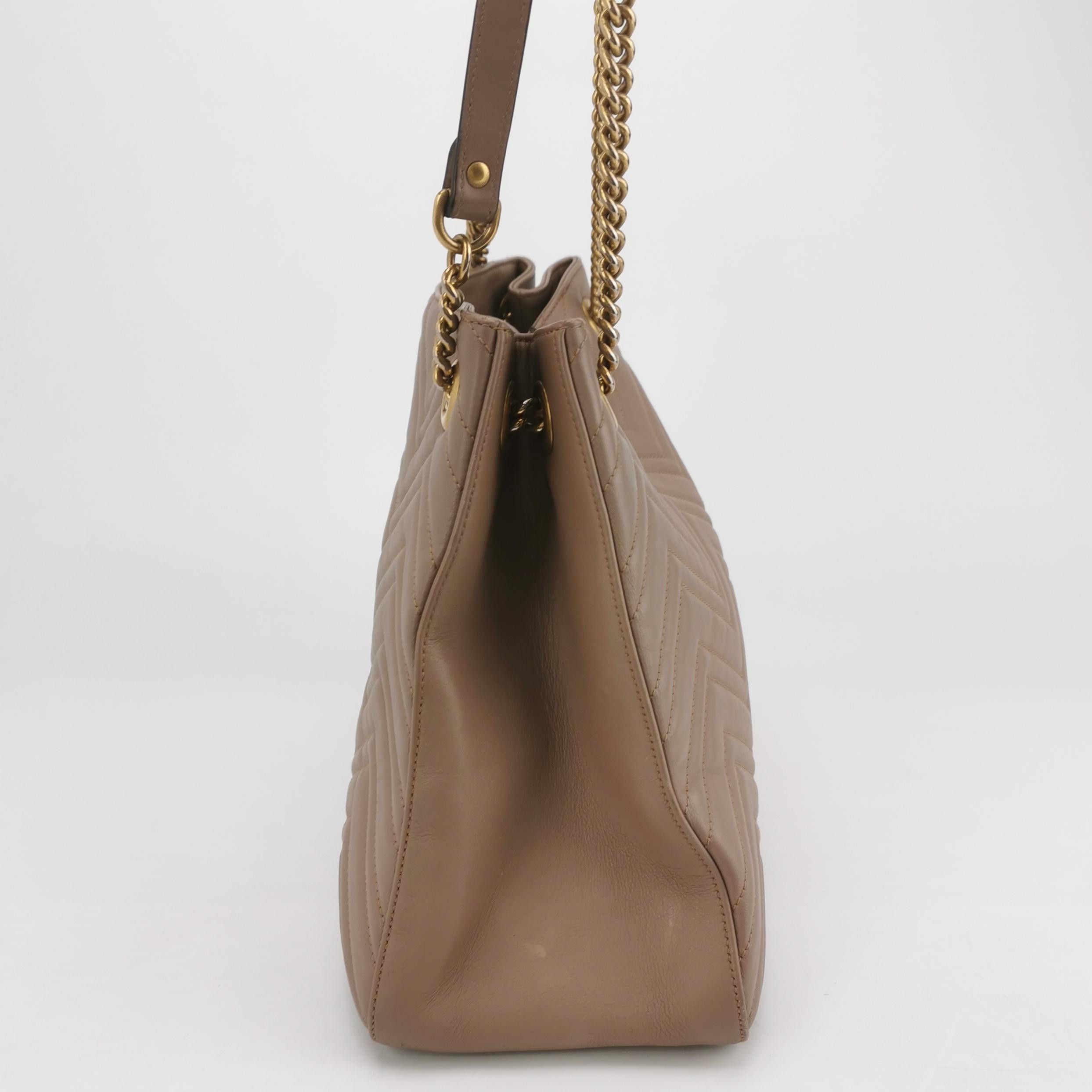 Gucci Gucci GG Marmont Chevron Leather Shoulder Bag Size ONE SIZE - 4 Thumbnail