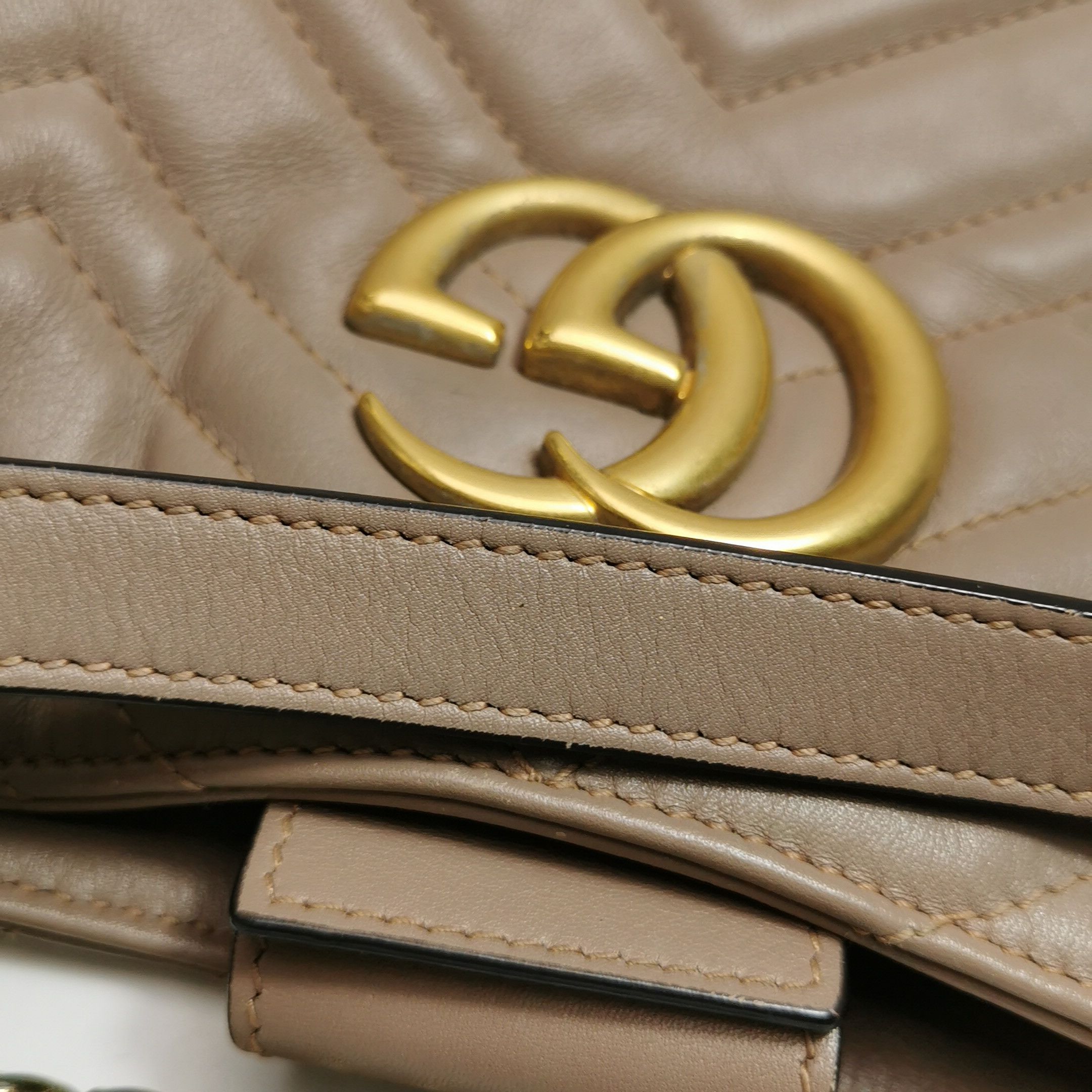 Gucci Gucci GG Marmont Chevron Leather Shoulder Bag Size ONE SIZE - 10 Thumbnail