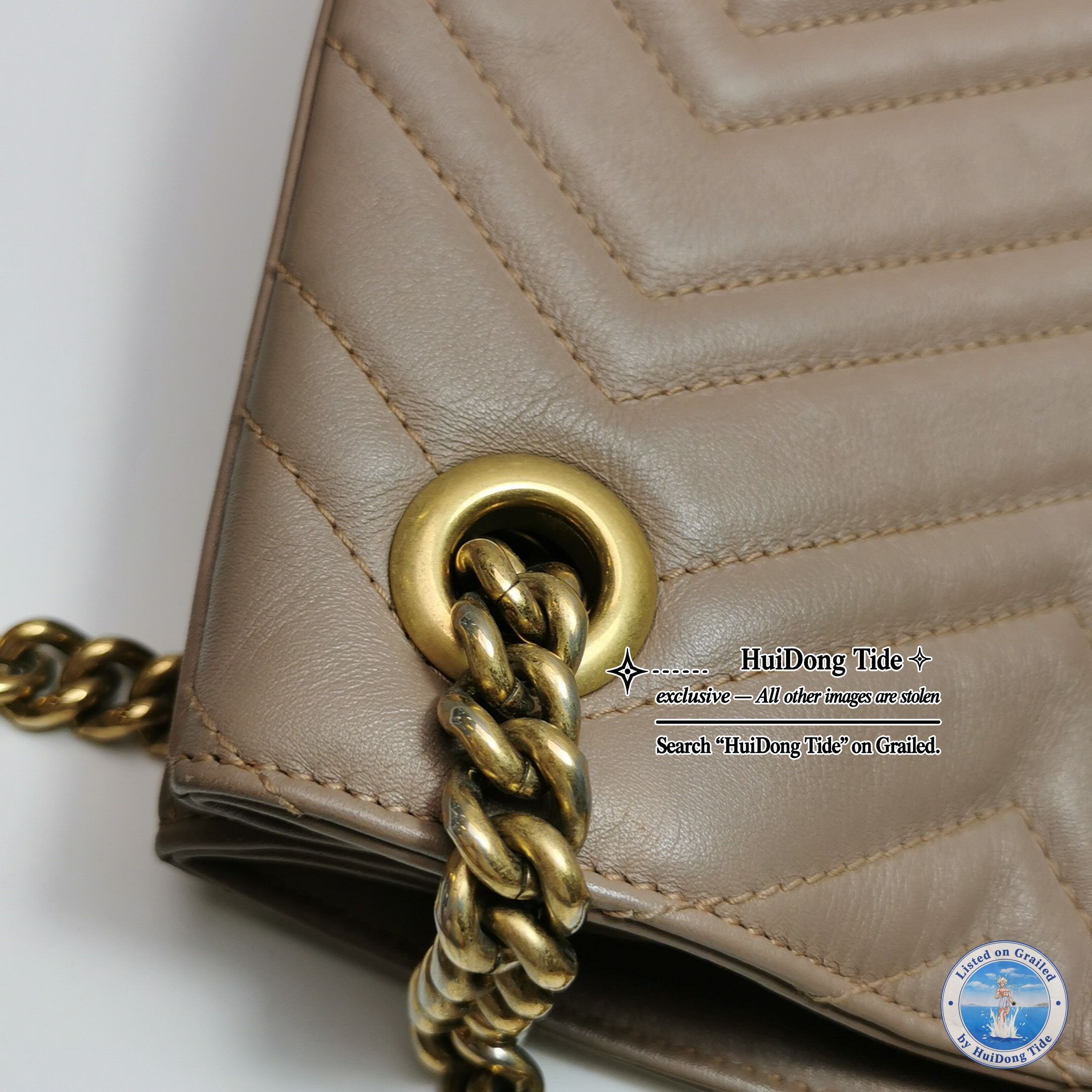 Gucci Gucci GG Marmont Chevron Leather Shoulder Bag Size ONE SIZE - 12 Thumbnail