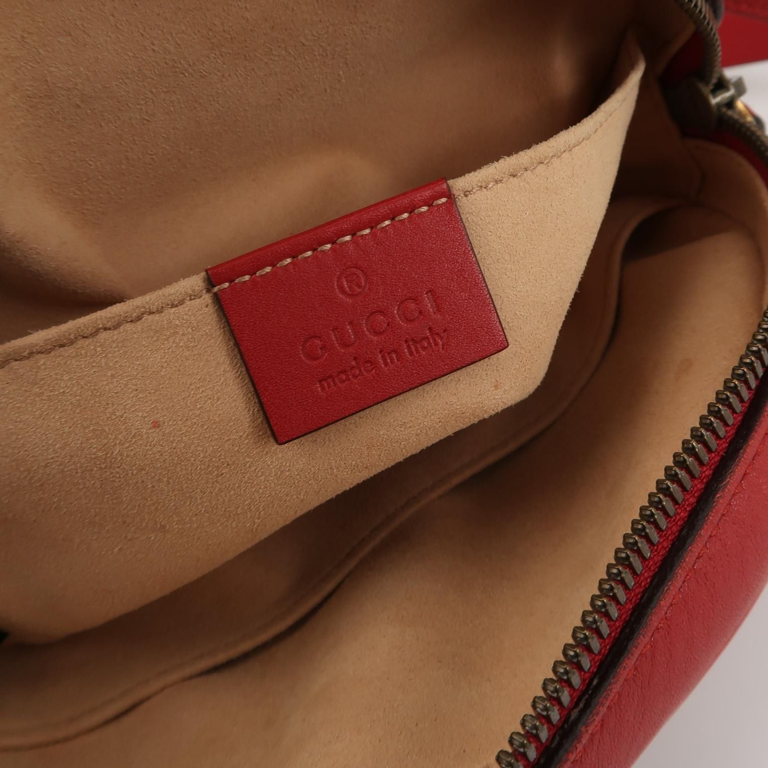 Gucci Gucci GG Marmont Red Leather Belt Bag One Size Size ONE SIZE - 8 Thumbnail
