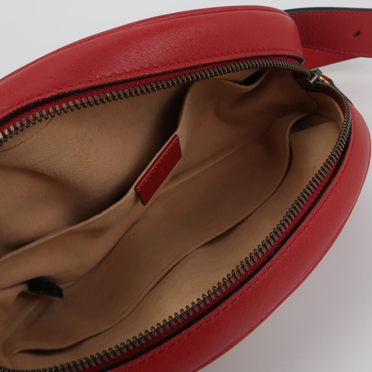 Gucci Gucci GG Marmont Red Leather Belt Bag One Size Size ONE SIZE - 7 Thumbnail