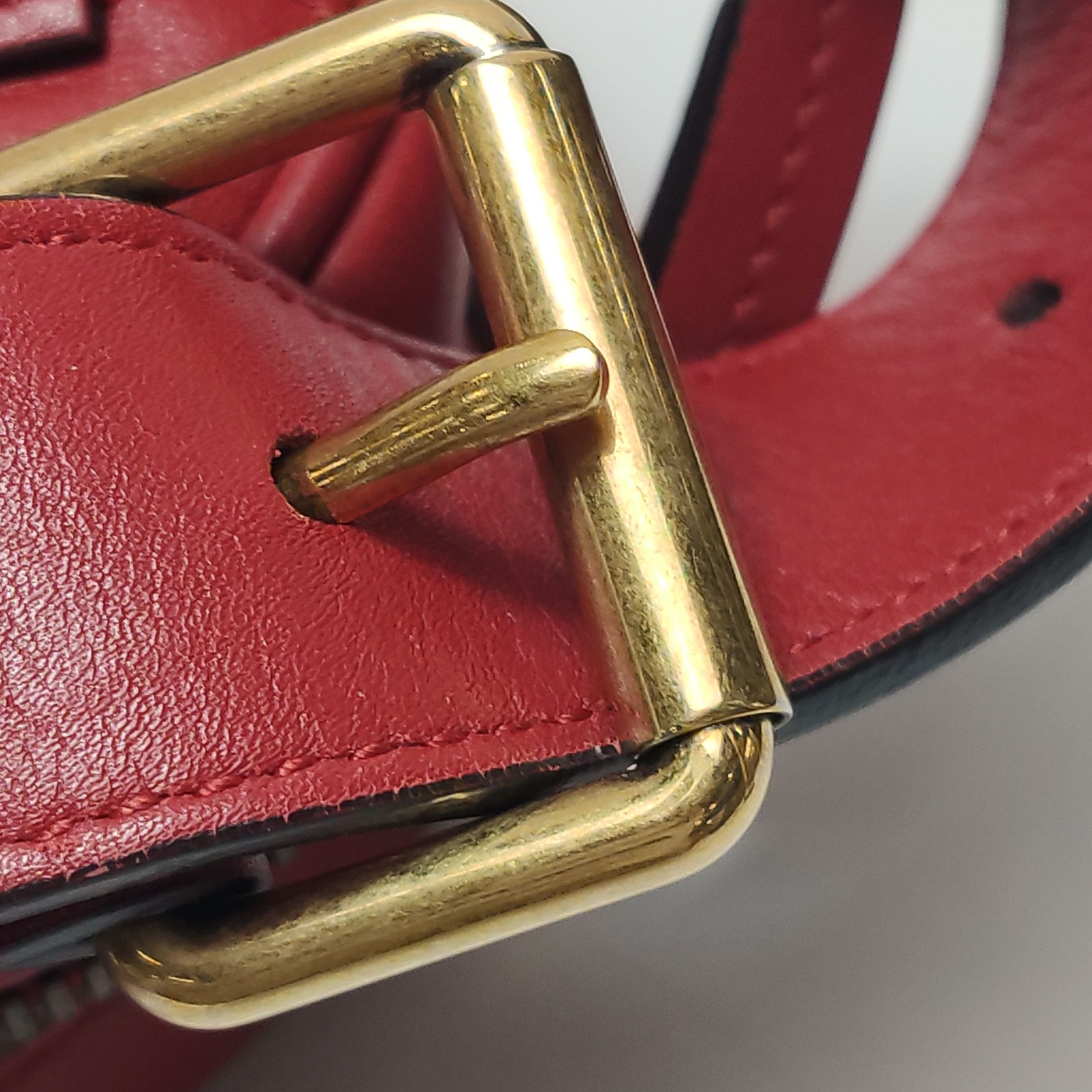 Gucci Gucci GG Marmont Red Leather Belt Bag One Size Size ONE SIZE - 15 Thumbnail