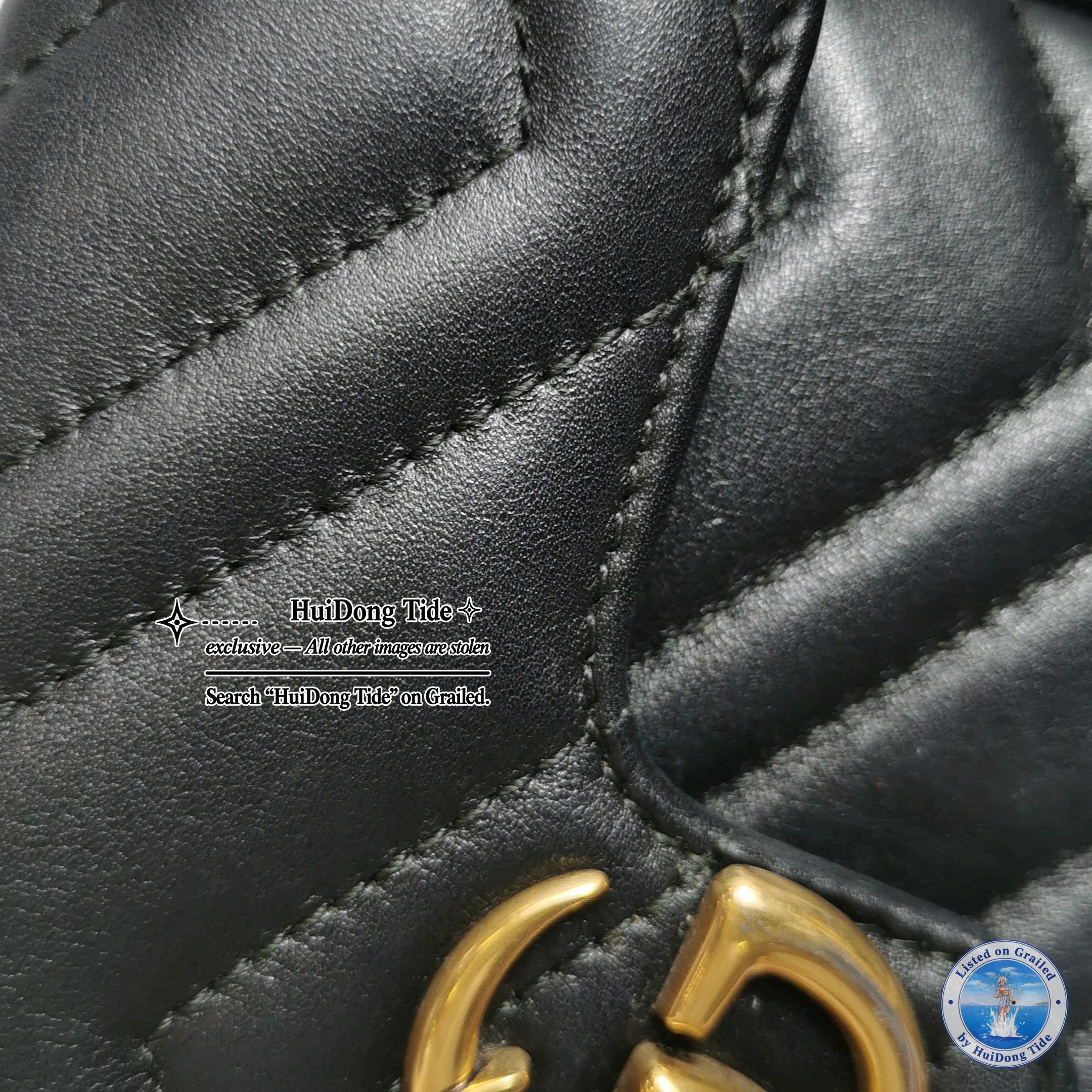 Gucci Gucci GG Marmont Black Leather Shoulder Bag Size ONE SIZE - 20 Thumbnail