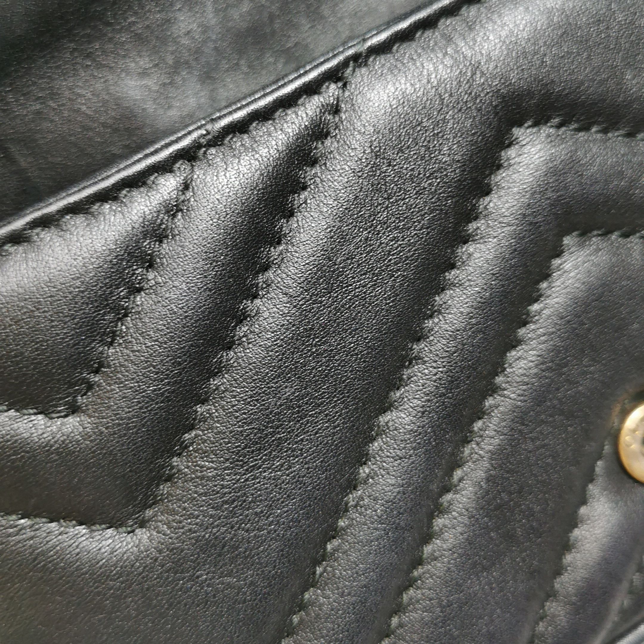 Gucci Gucci GG Marmont Black Leather Shoulder Bag Size ONE SIZE - 19 Thumbnail
