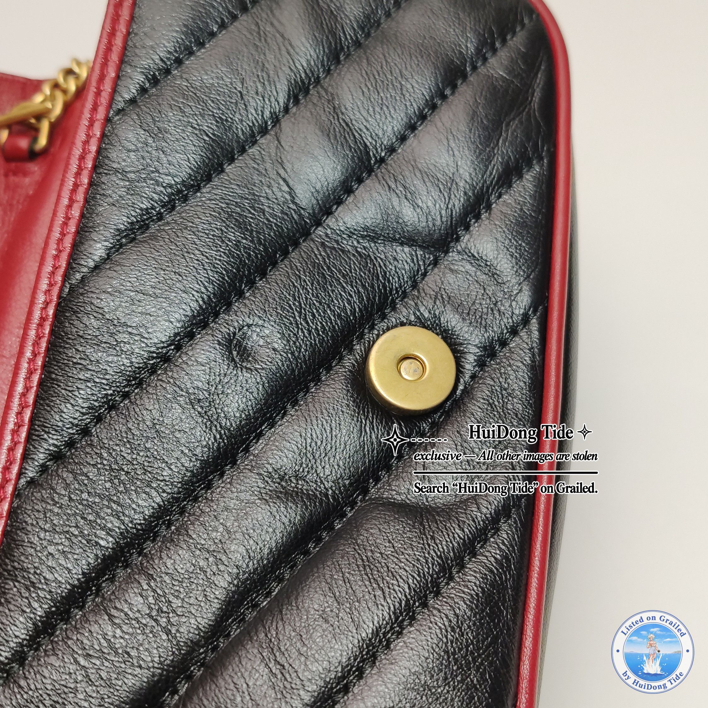 Gucci Gucci GG Marmont Super Mini Leather Crossbody Bag Size ONE SIZE - 13 Thumbnail