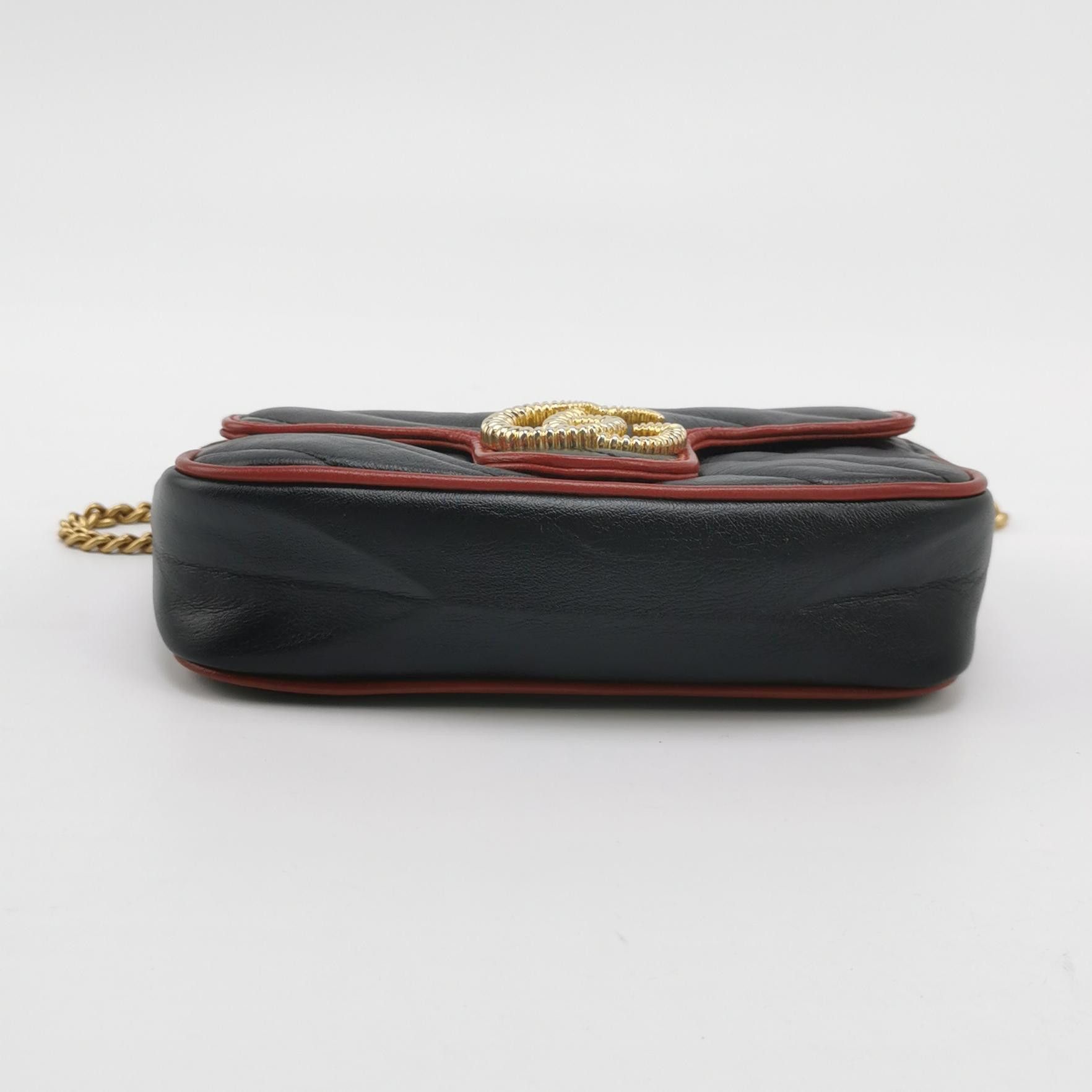 Gucci Gucci GG Marmont Super Mini Leather Crossbody Bag Size ONE SIZE - 6 Thumbnail