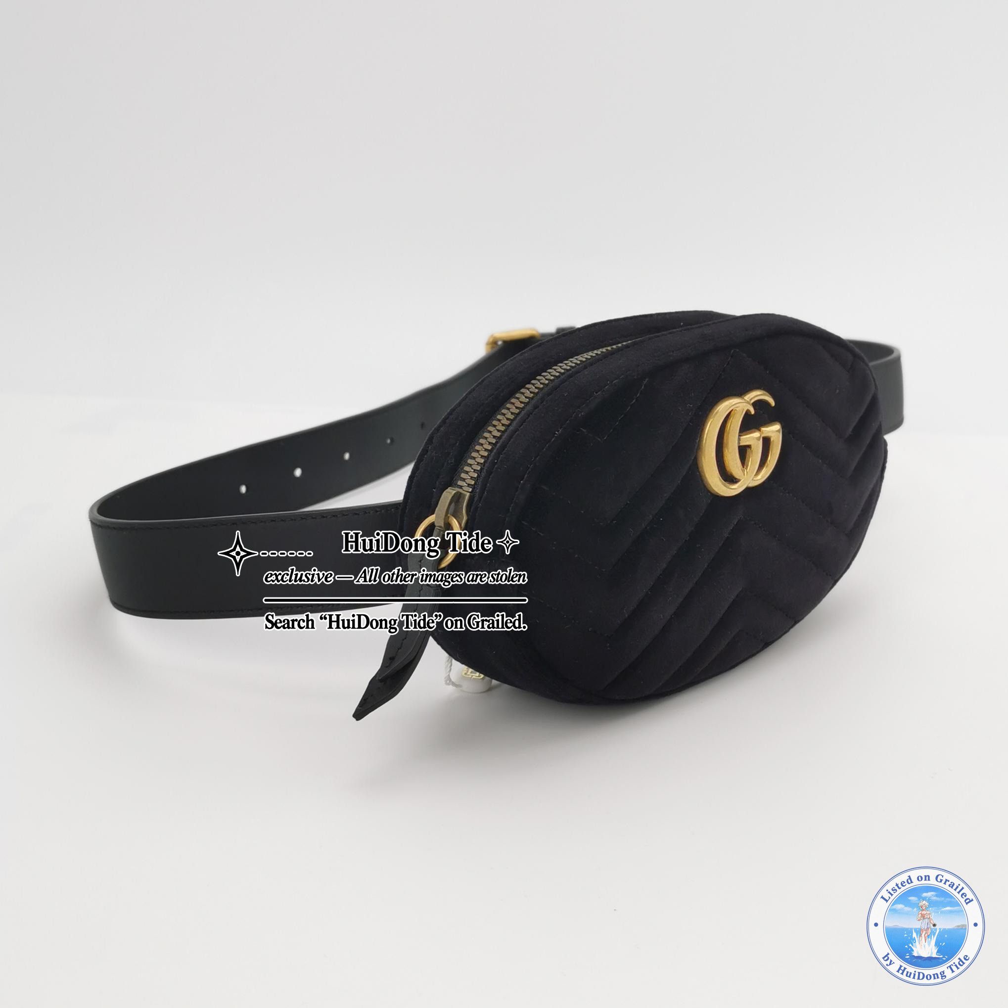 Gucci Gucci GG Marmont Velvet Belt Bag Size ONE SIZE Size ONE SIZE - 3 Thumbnail