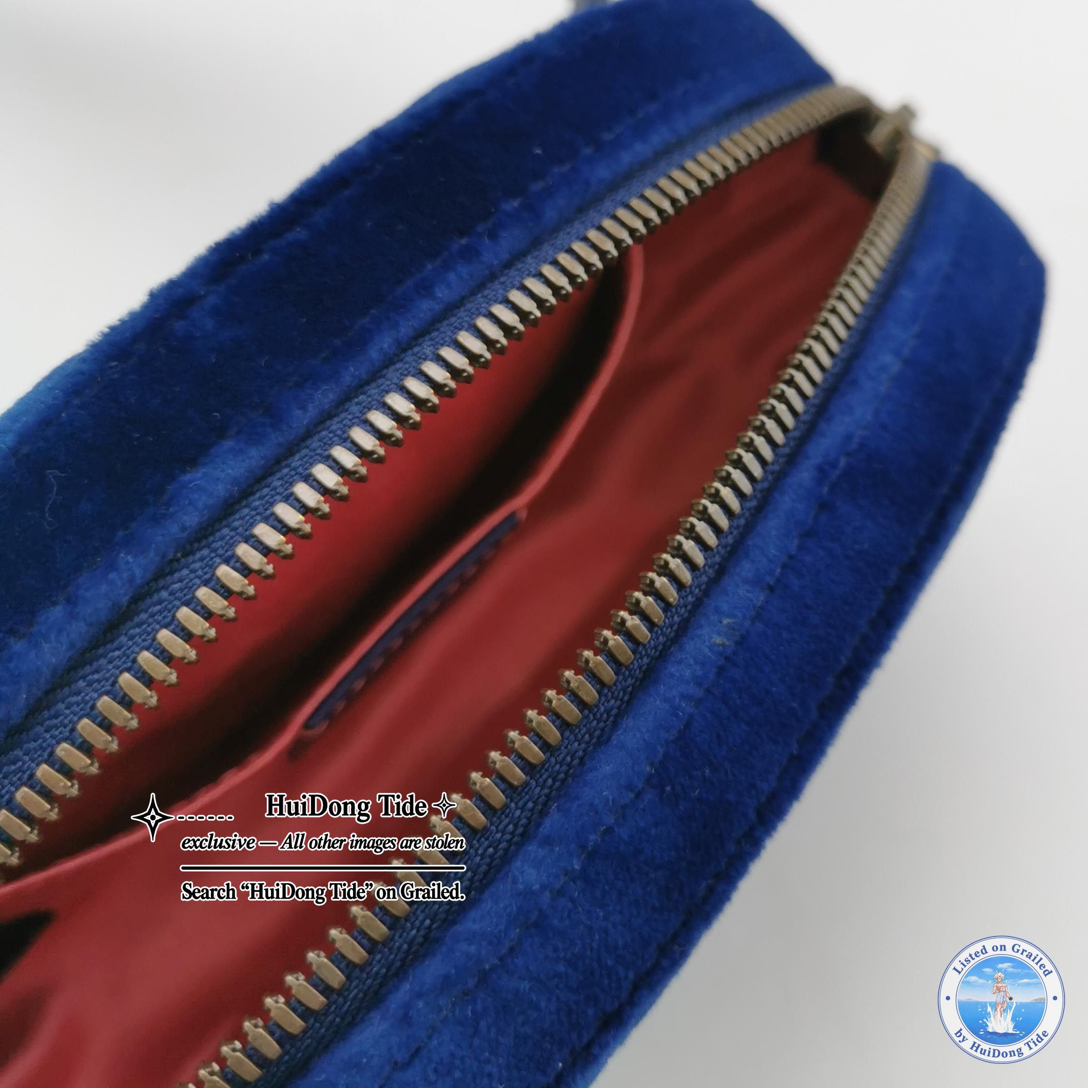 Gucci Gucci GG Marmont Velvet Belt Bag Blue Size ONE SIZE - 6 Thumbnail