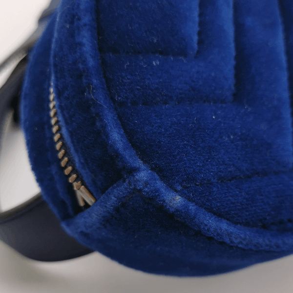 Gucci Gucci GG Marmont Velvet Belt Bag Blue Size ONE SIZE - 10 Thumbnail
