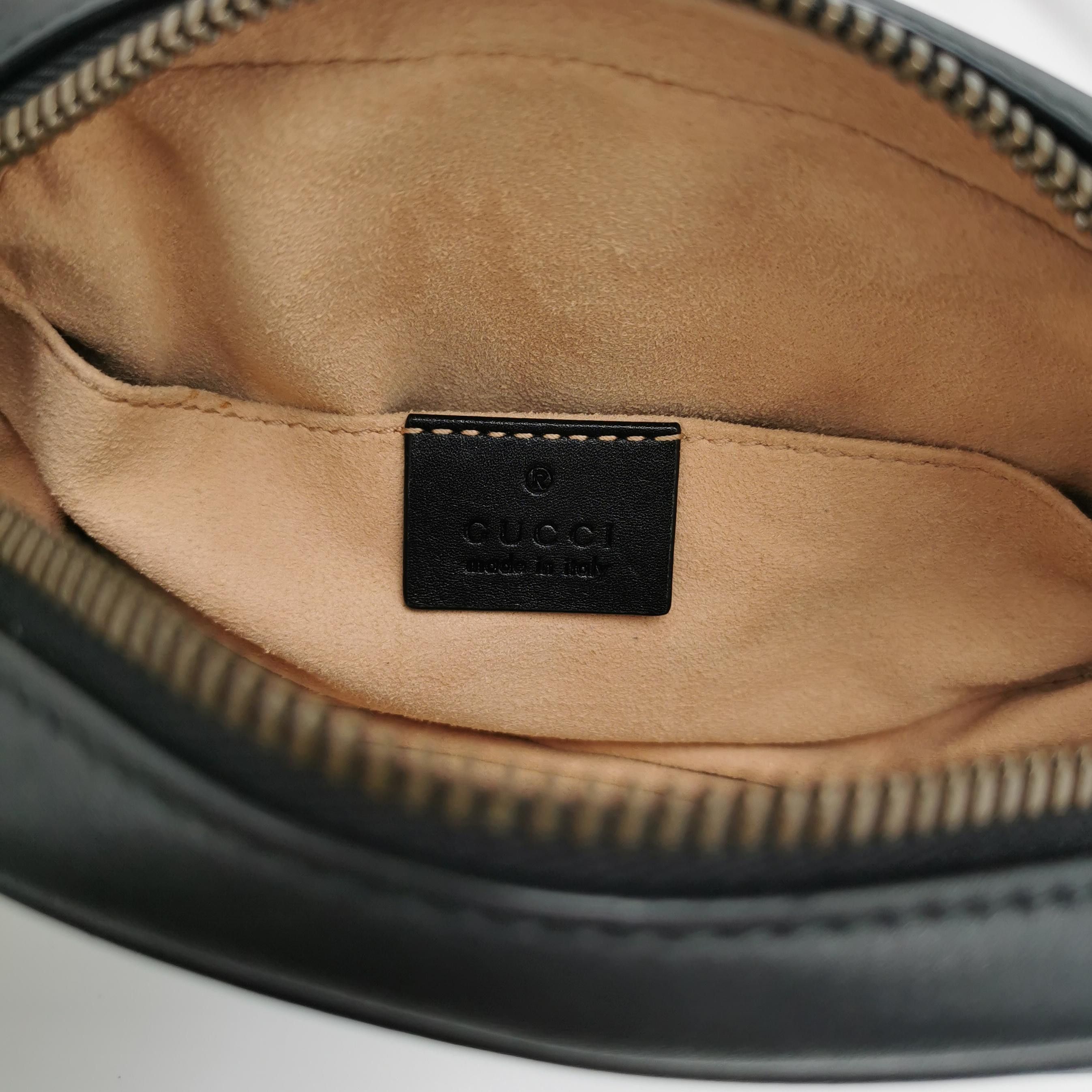 Gucci Gucci GG Marmont Black Leather Belt Bag Size ONE SIZE - 7 Thumbnail