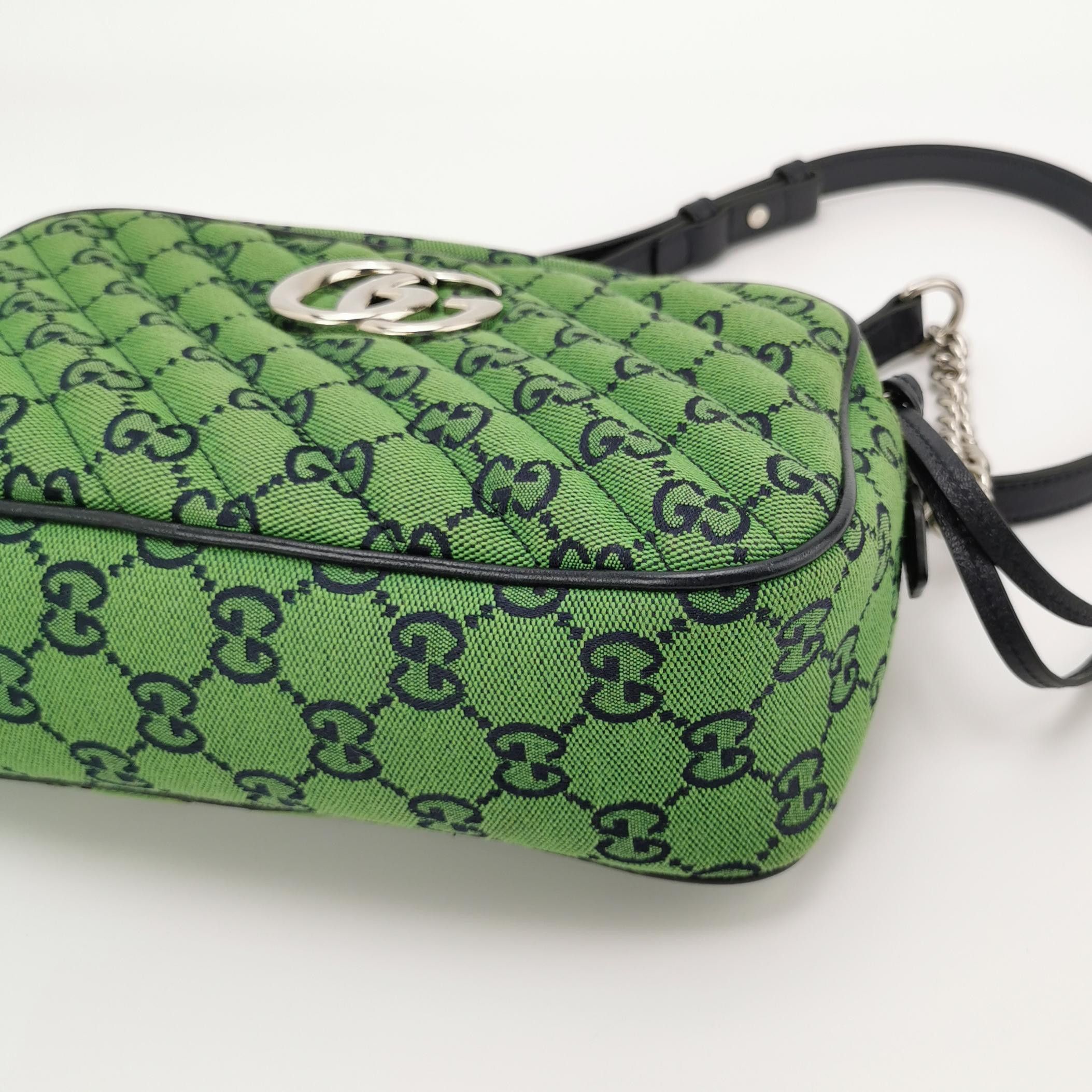 Gucci Gucci GG Marmont Green Canvas Crossbody Bag One Size Size ONE SIZE - 9 Thumbnail