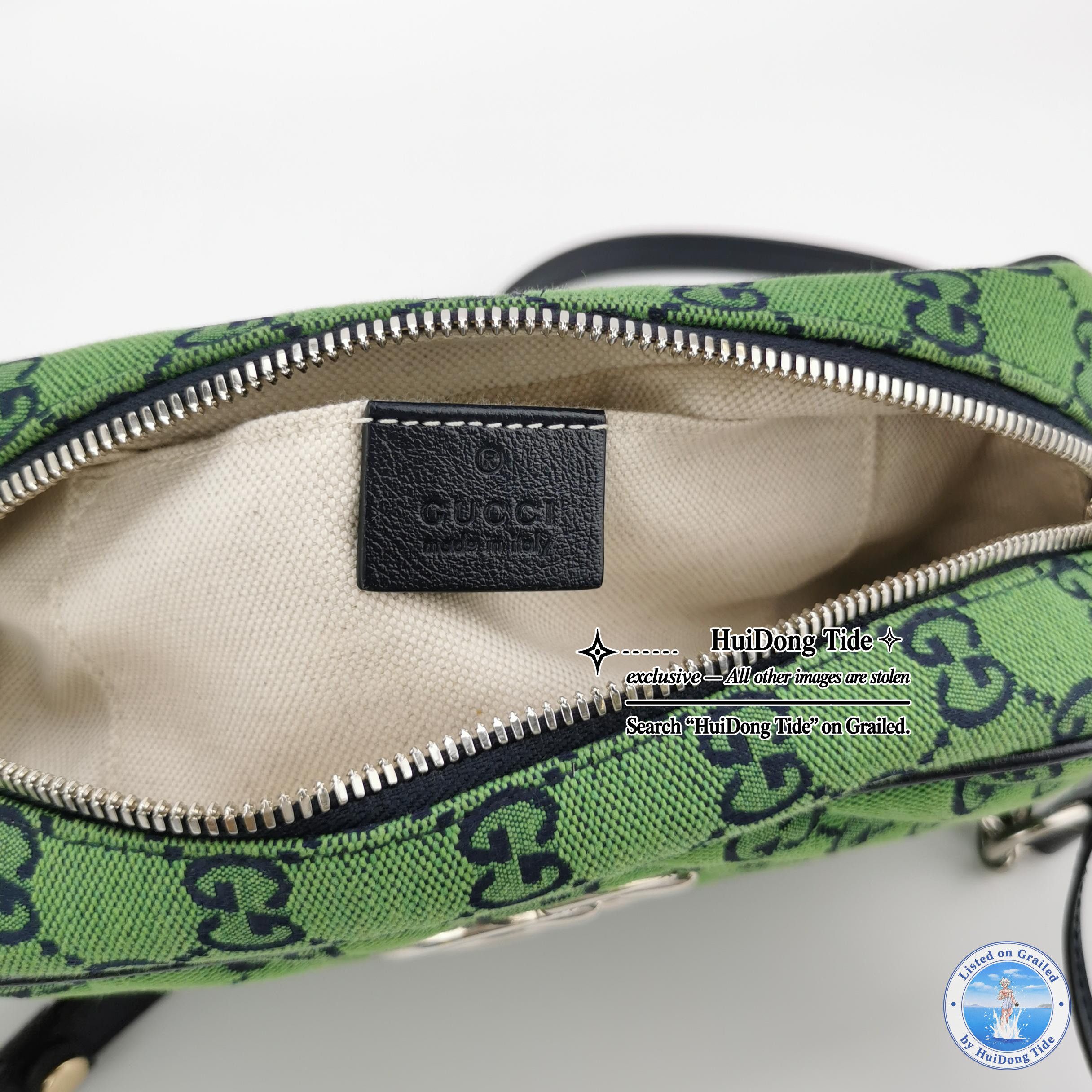 Gucci Gucci GG Marmont Green Canvas Crossbody Bag One Size Size ONE SIZE - 7 Thumbnail