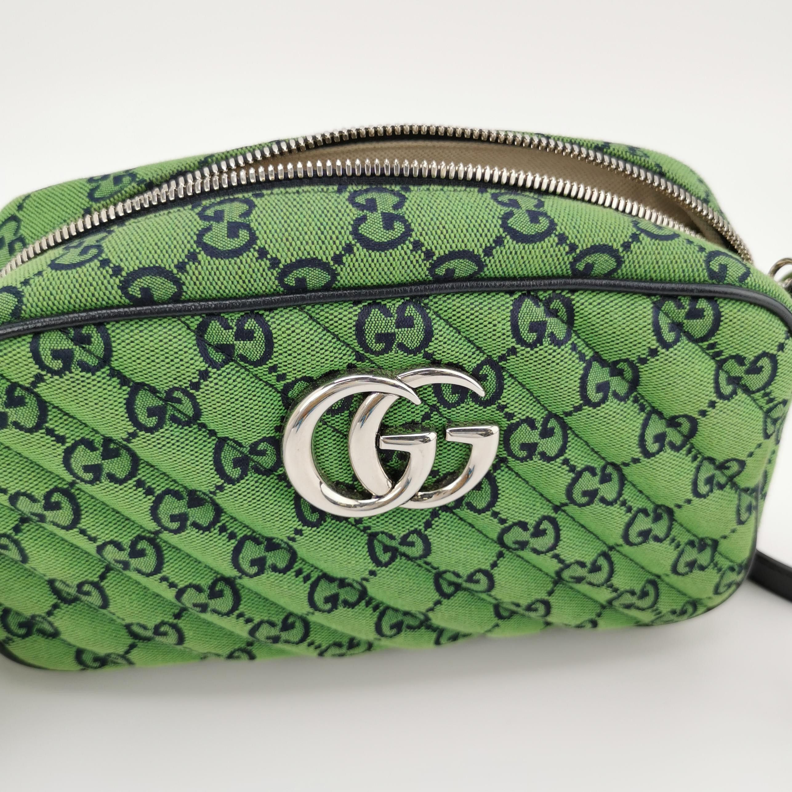 Gucci Gucci GG Marmont Green Canvas Crossbody Bag One Size Size ONE SIZE - 8 Thumbnail
