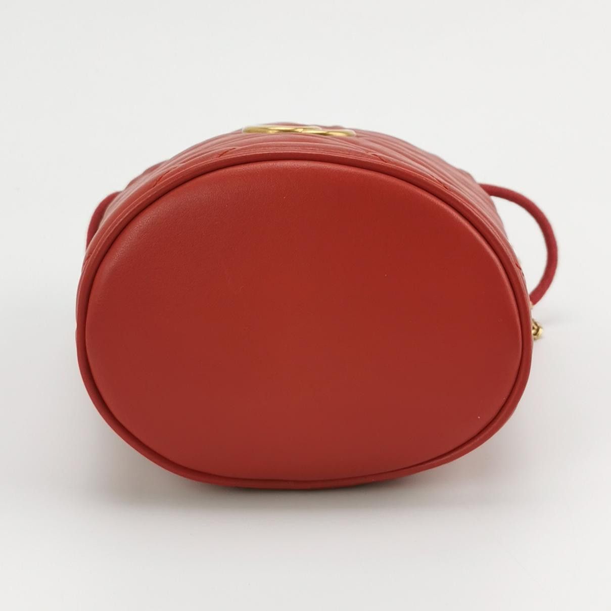 Gucci Gucci Red Leather Marmont Mini Bucket Bag Size ONE SIZE - 5 Thumbnail