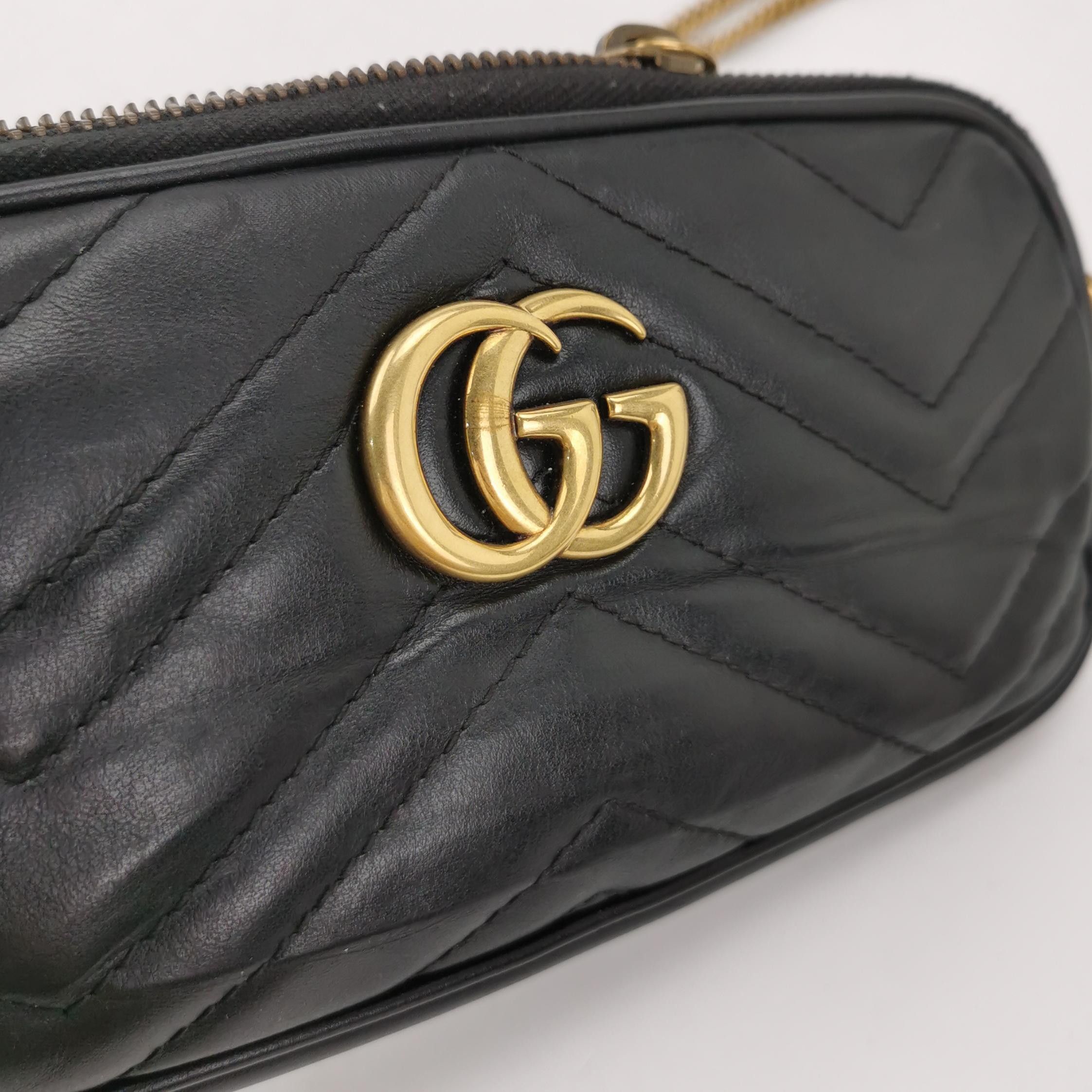 Gucci Gucci GG Marmont V-Quilted Leather Crossbody Bag Size ONE SIZE - 7 Thumbnail