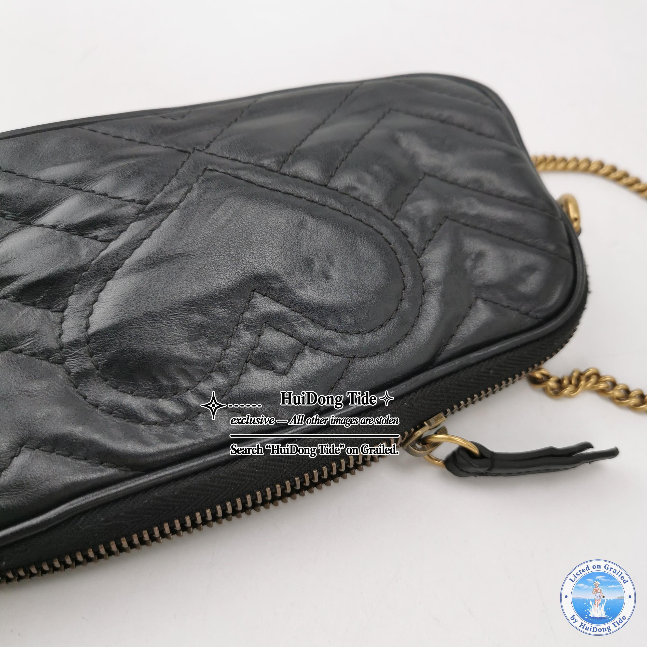 Gucci Gucci GG Marmont V-Quilted Leather Crossbody Bag Size ONE SIZE - 9 Thumbnail