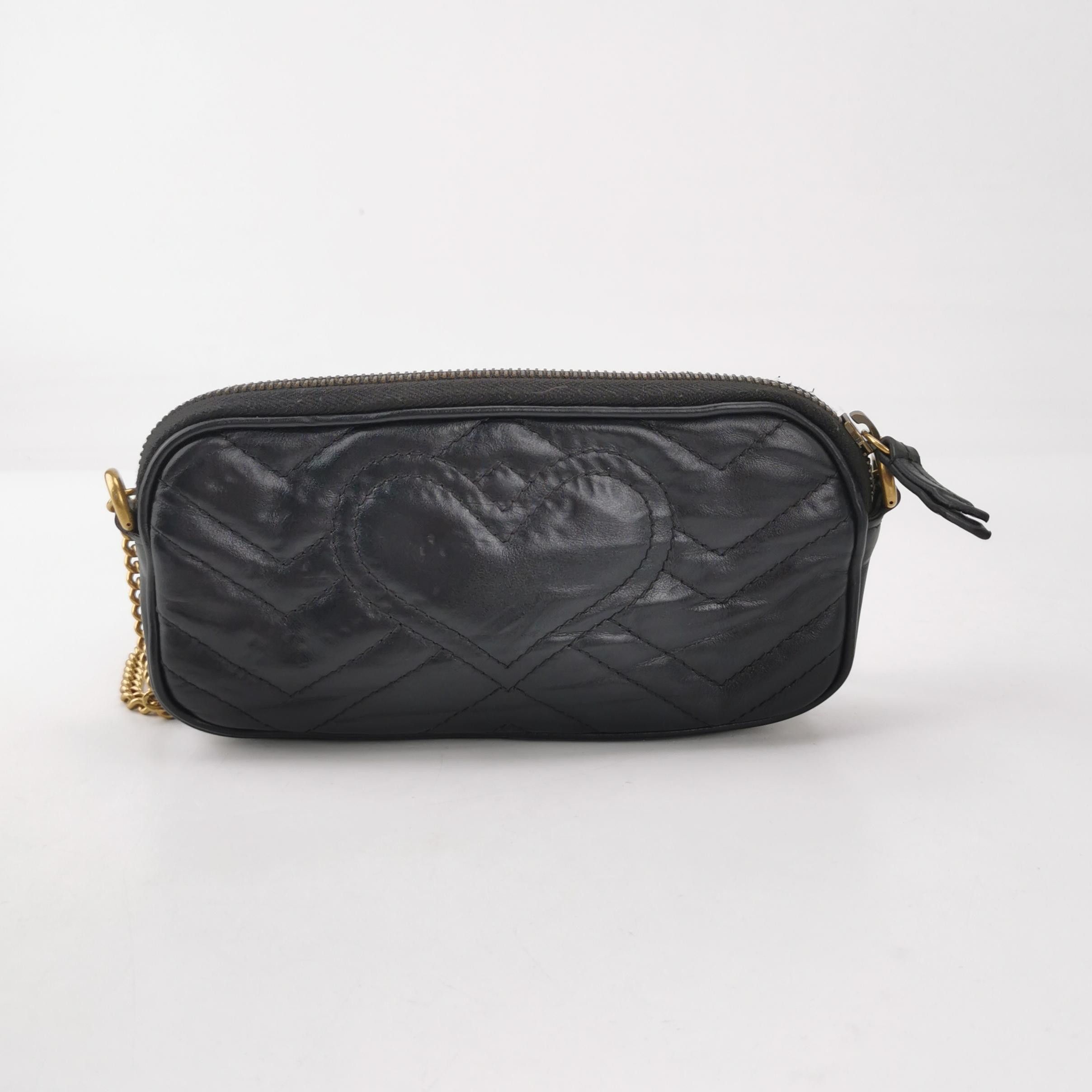 Gucci Gucci GG Marmont V-Quilted Leather Crossbody Bag Size ONE SIZE - 4 Thumbnail