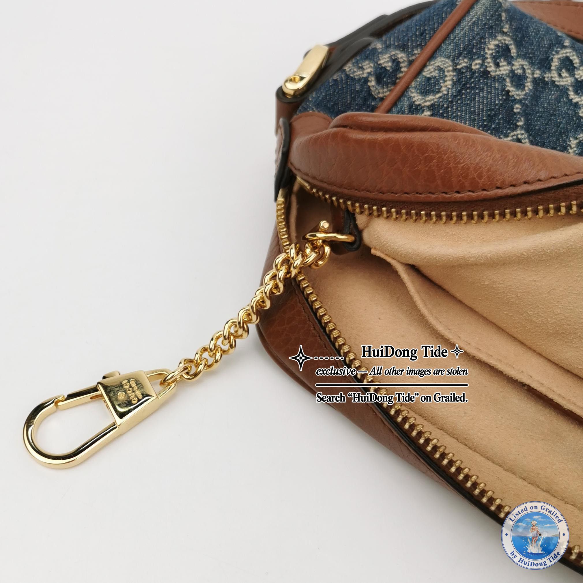 Gucci Gucci Ophidia GG Denim Crossbody Bag ONE SIZE Size ONE SIZE - 9 Thumbnail