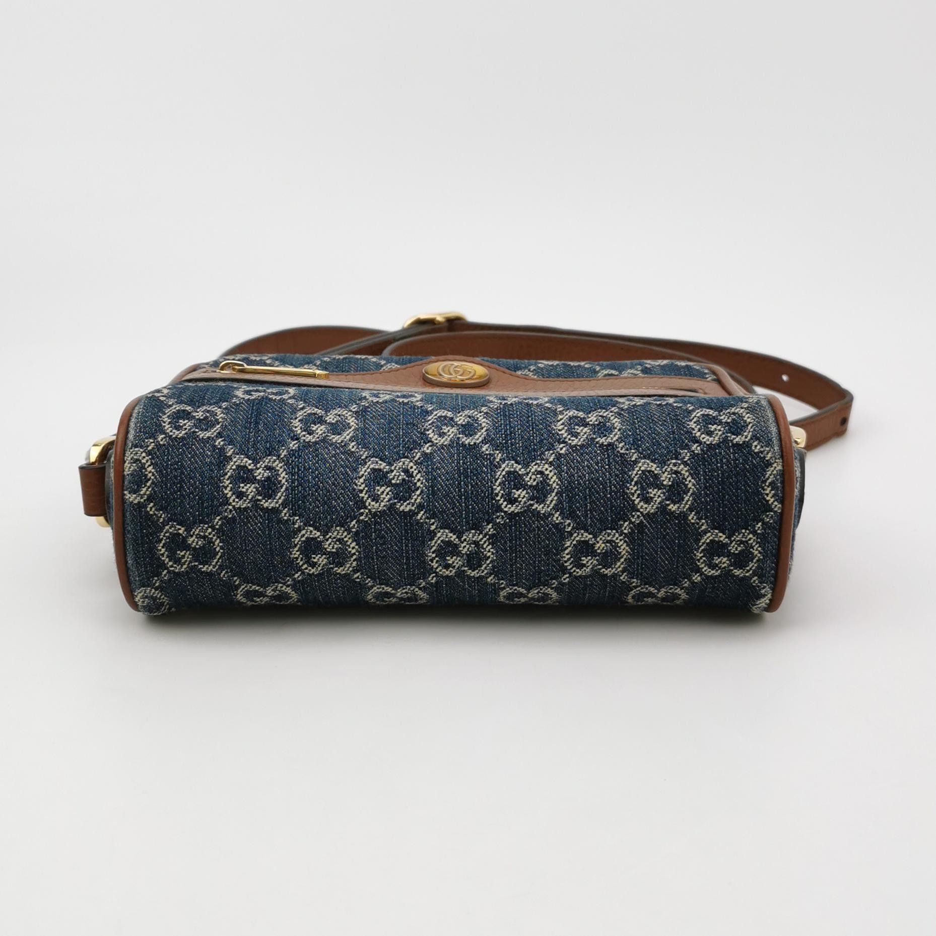 Gucci Gucci Ophidia GG Denim Crossbody Bag ONE SIZE Size ONE SIZE - 6 Thumbnail