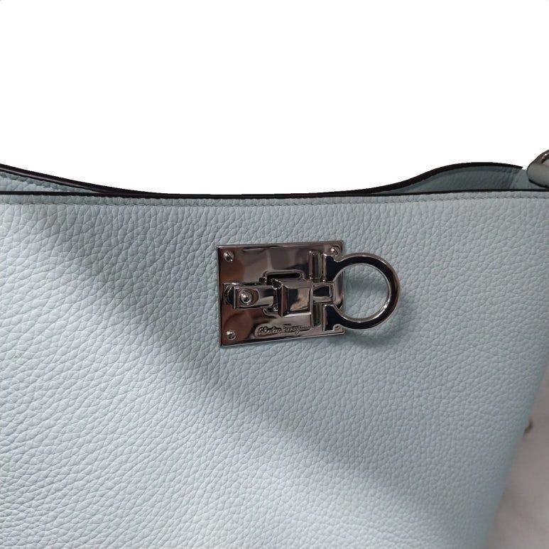 Salvatore Ferragamo FERRAGAMO Studio Silver Mint Bucket Bag Tote Shoulder Bag Size ONE SIZE - 5 Thumbnail