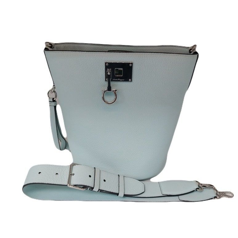 Salvatore Ferragamo FERRAGAMO Studio Silver Mint Bucket Bag Tote Shoulder Bag Size ONE SIZE - 2 Thumbnail