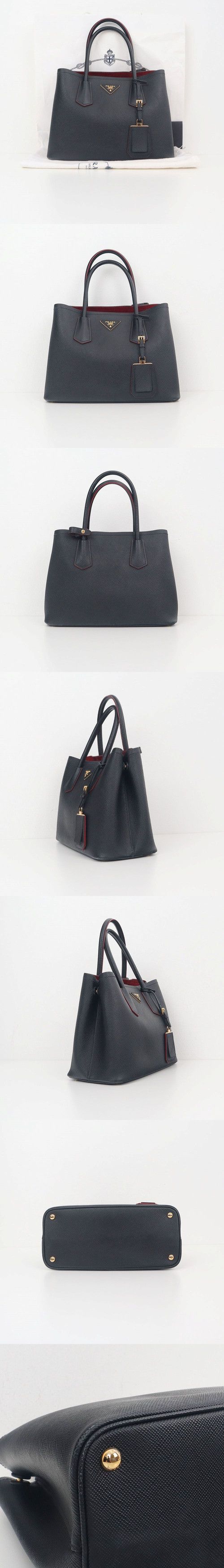 Prada Medium Double Saffiano Leather Bag Red Size ONE SIZE - 2 Thumbnail