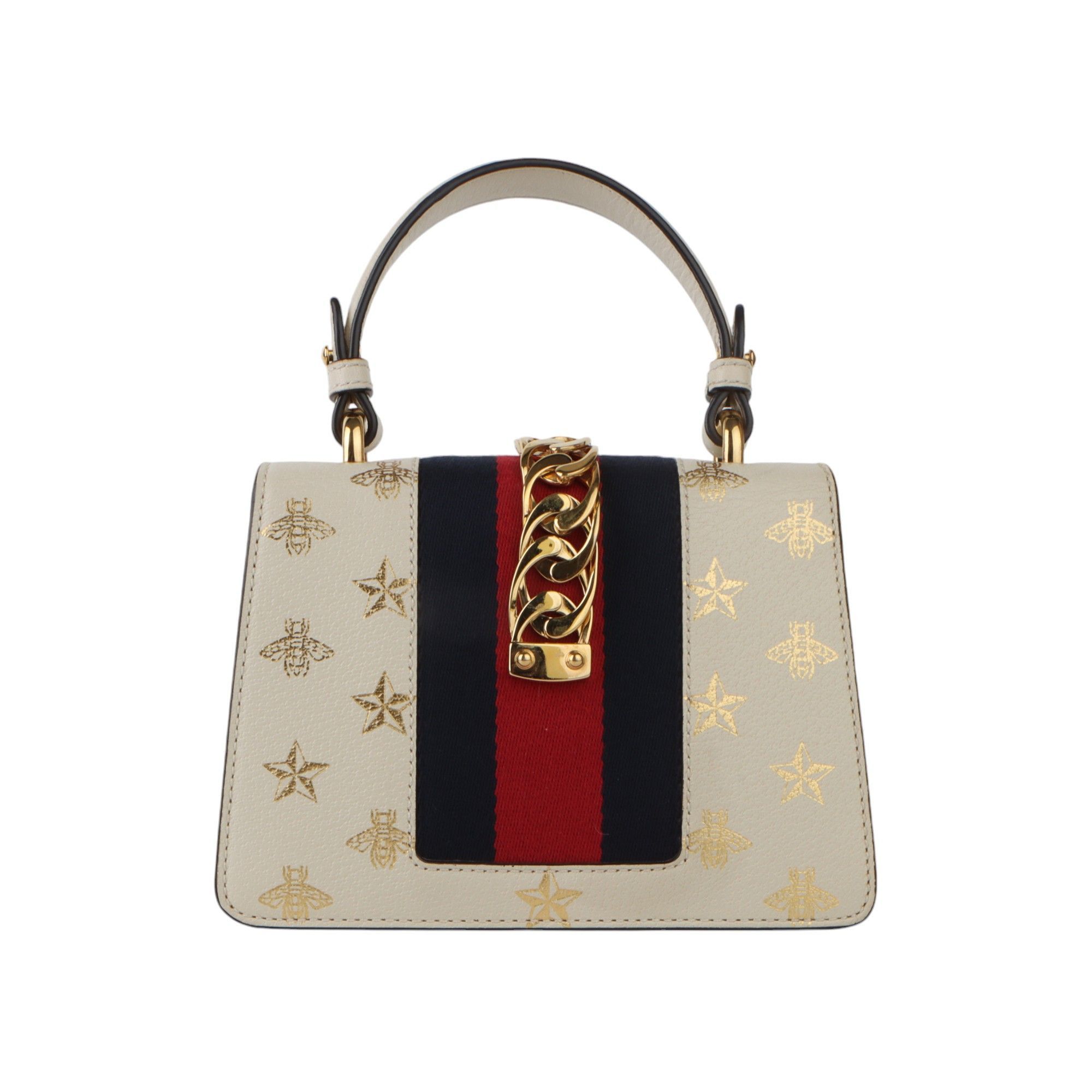 Gucci Gucci Bee Star Mini Sylvie Crossbody Bag Size ONE SIZE - 3 Thumbnail