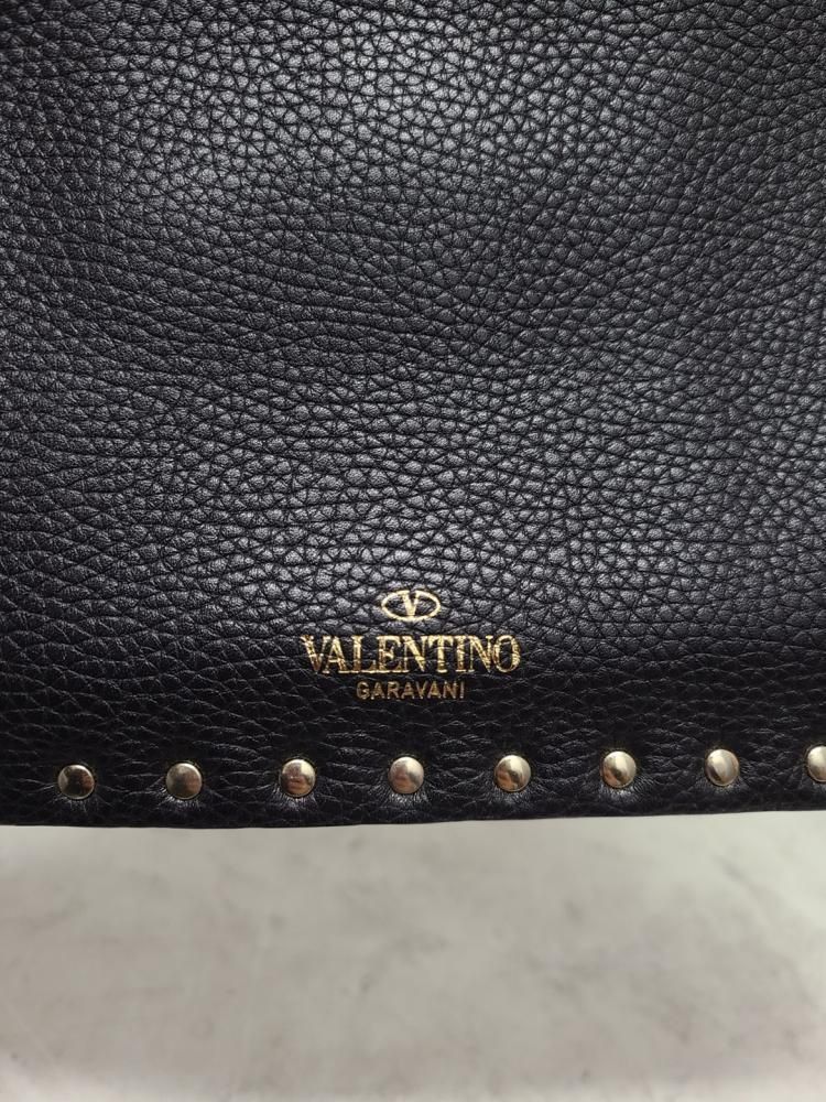 Valentino Black Leather Rockstud Envelope Clutch Size ONE SIZE - 6 Thumbnail
