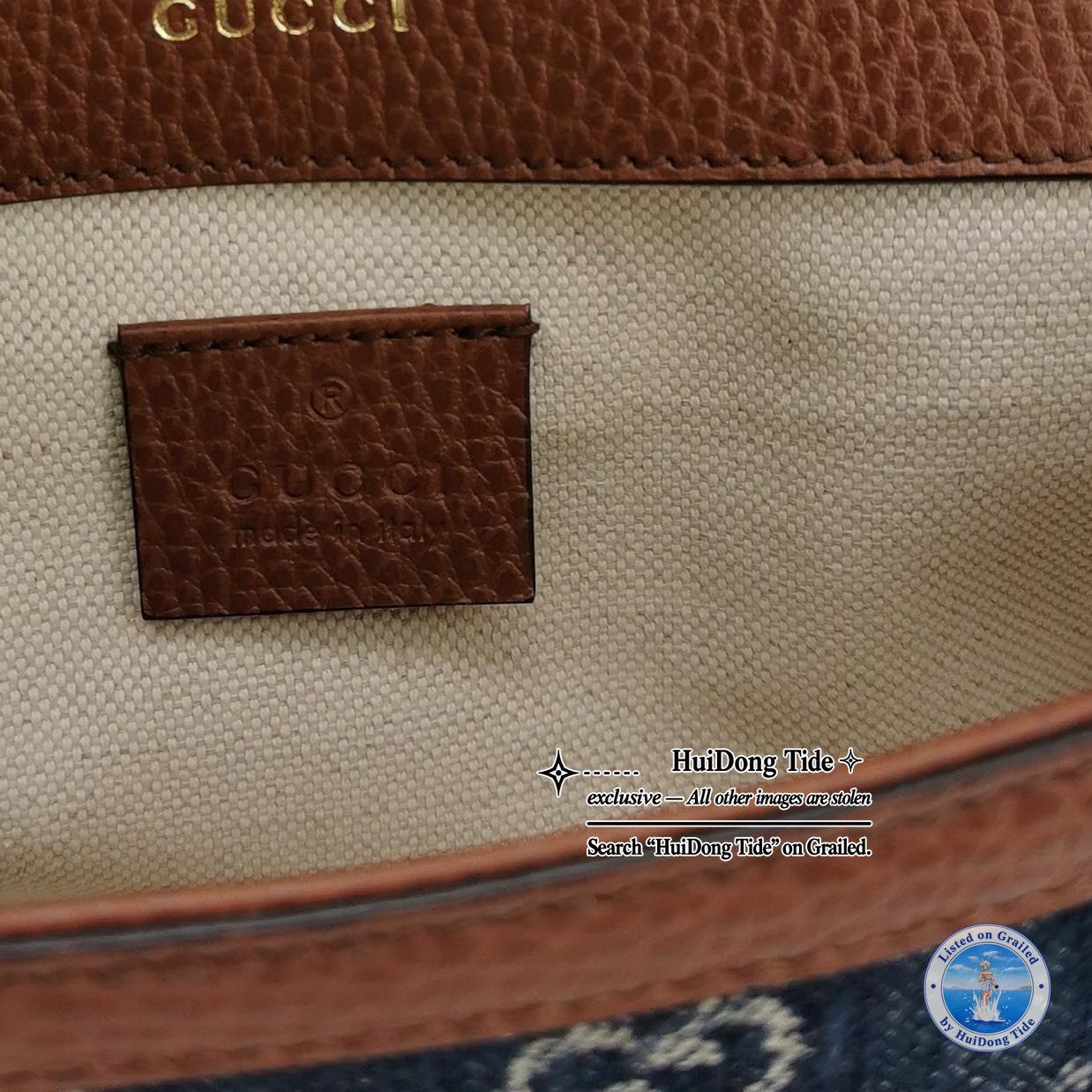Gucci Gucci 1955 Horsebit Denim GG Shoulder Bag Size ONE SIZE - 8 Thumbnail