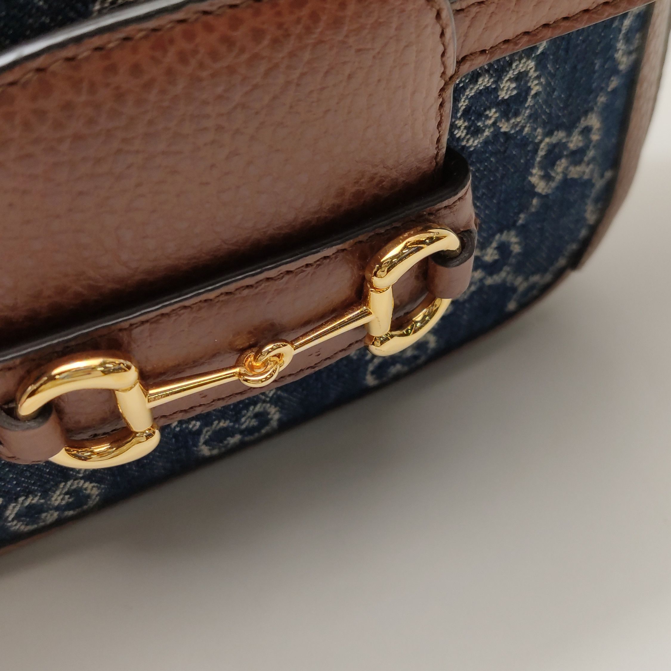 Gucci Gucci 1955 Horsebit Denim GG Shoulder Bag Size ONE SIZE - 12 Thumbnail