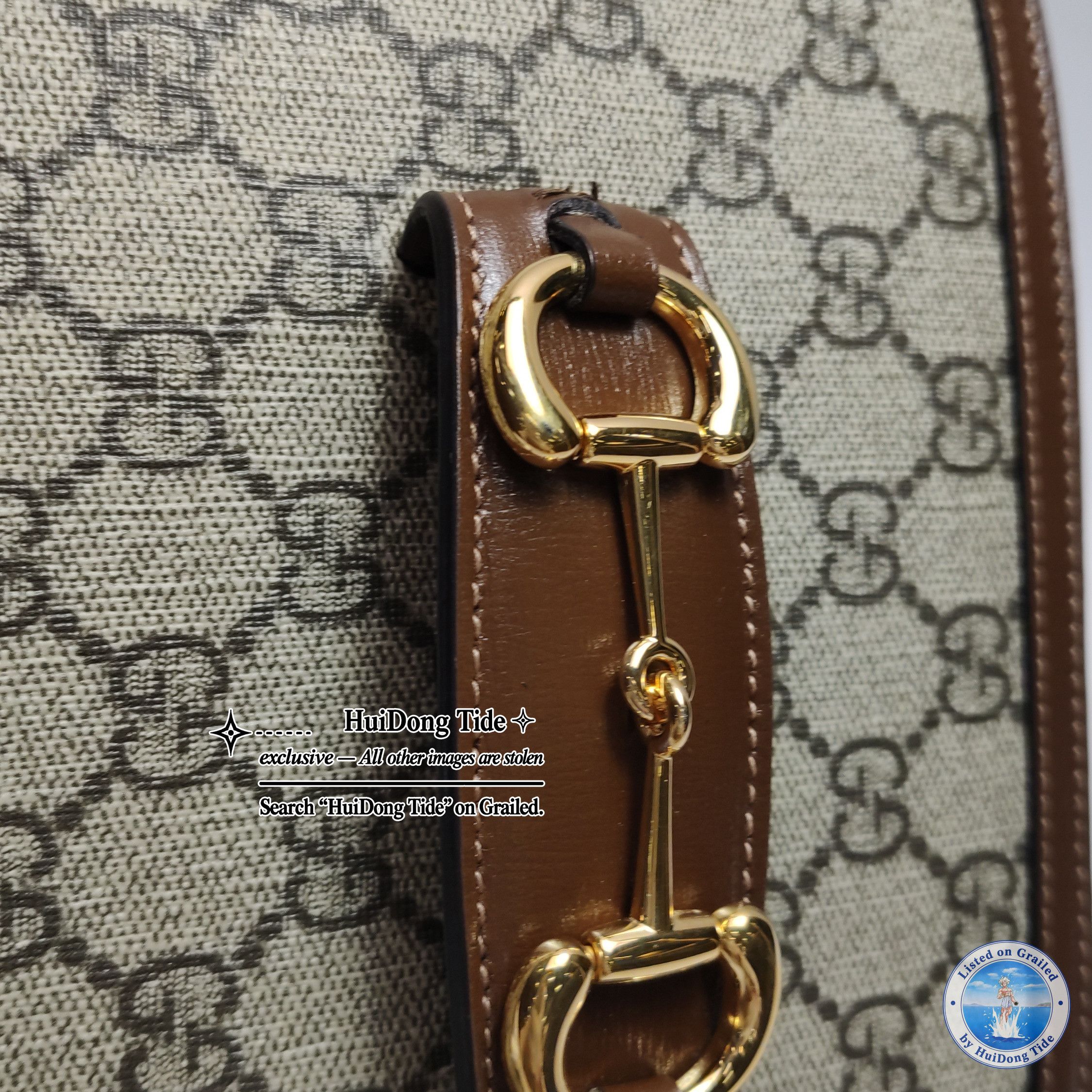 Gucci Gucci 1955 GG Supreme Horsebit Shoulder Bag ONE SIZE Size ONE SIZE - 11 Thumbnail